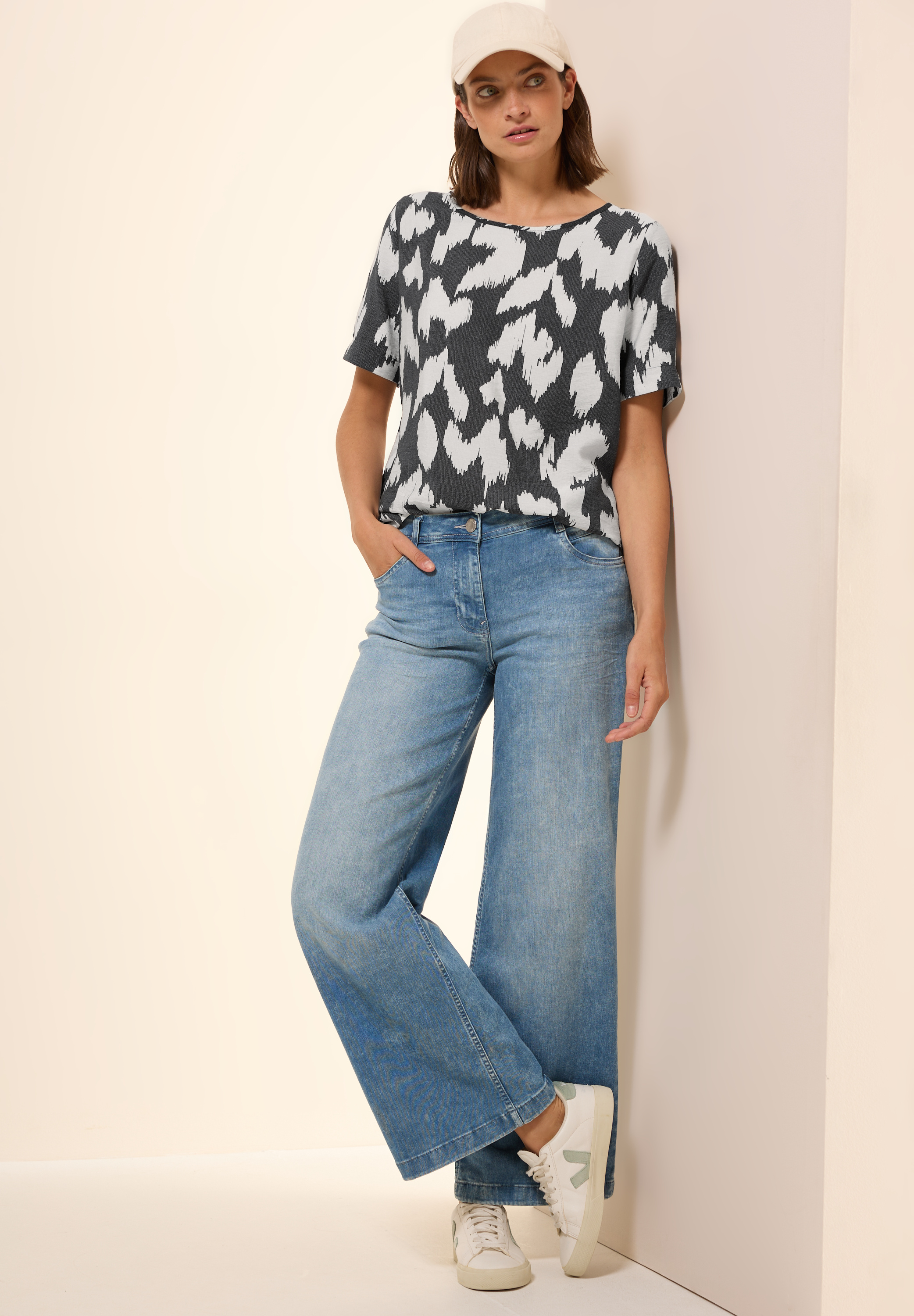 Gemusterte Bluse