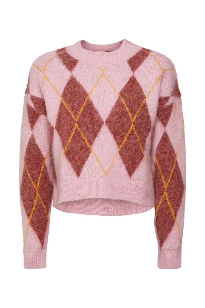 Pullover aus Wollmix mit Argyle-Muster