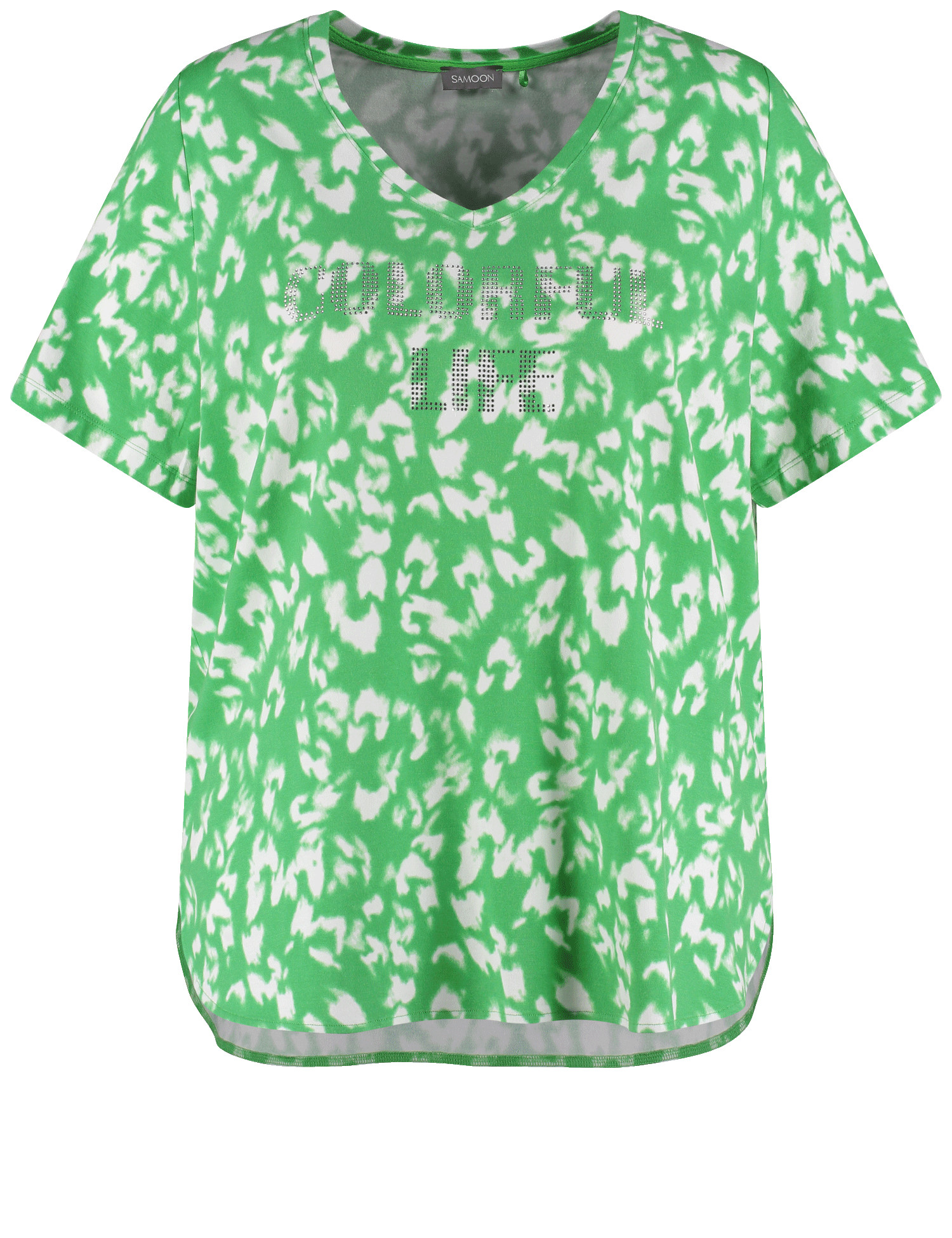 Kurzarmshirt mit funkelndem Wording
