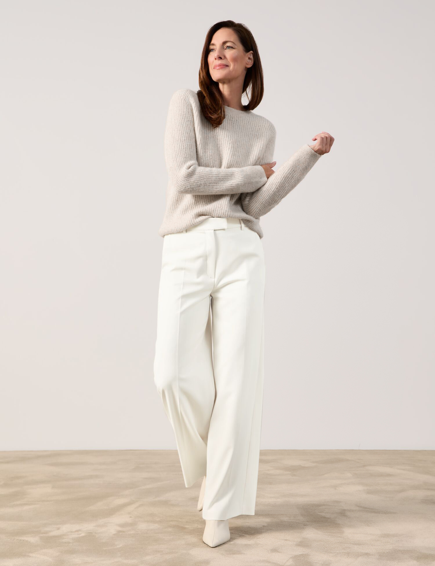 Edel glitzernder Pullover mit Wollanteil