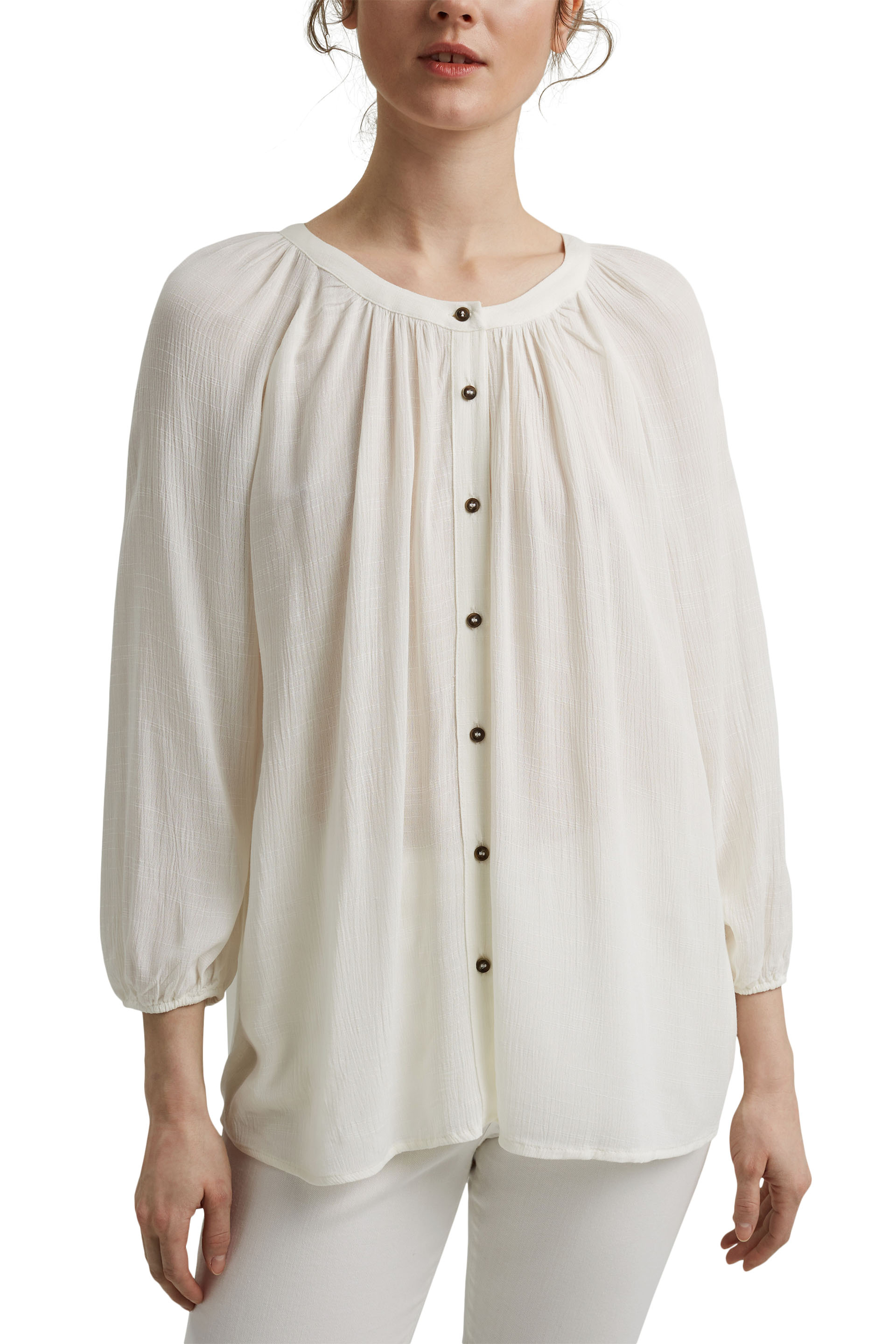 Crinkle-Bluse aus LENZING™ ECOVERO™