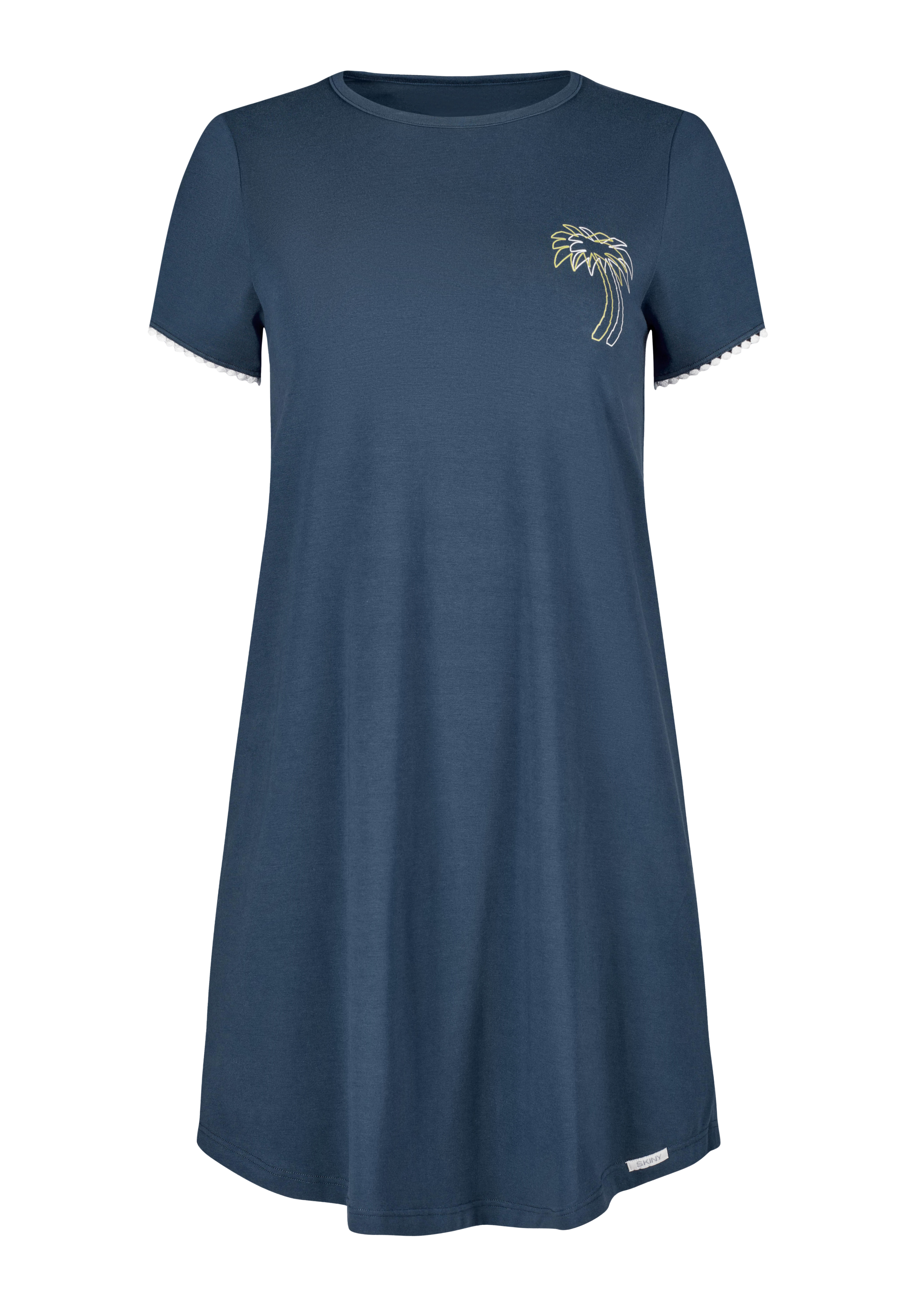 Skiny Damen Sleepshirt kurzarm Palm Tree Sleep