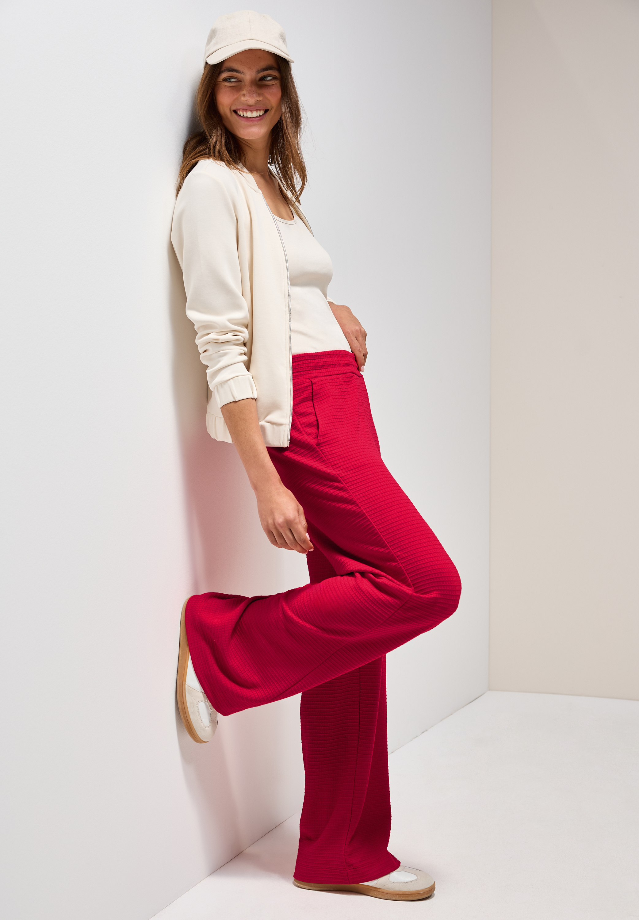 Wide Leg Strukturhose