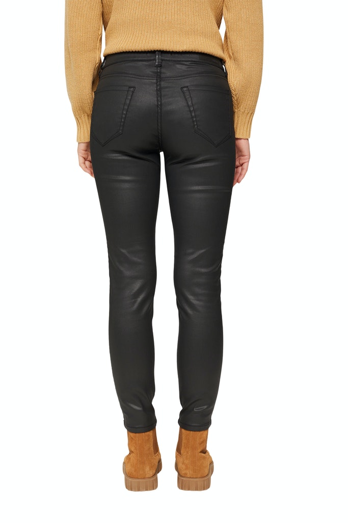 Beschichtete Hose mit Zippern