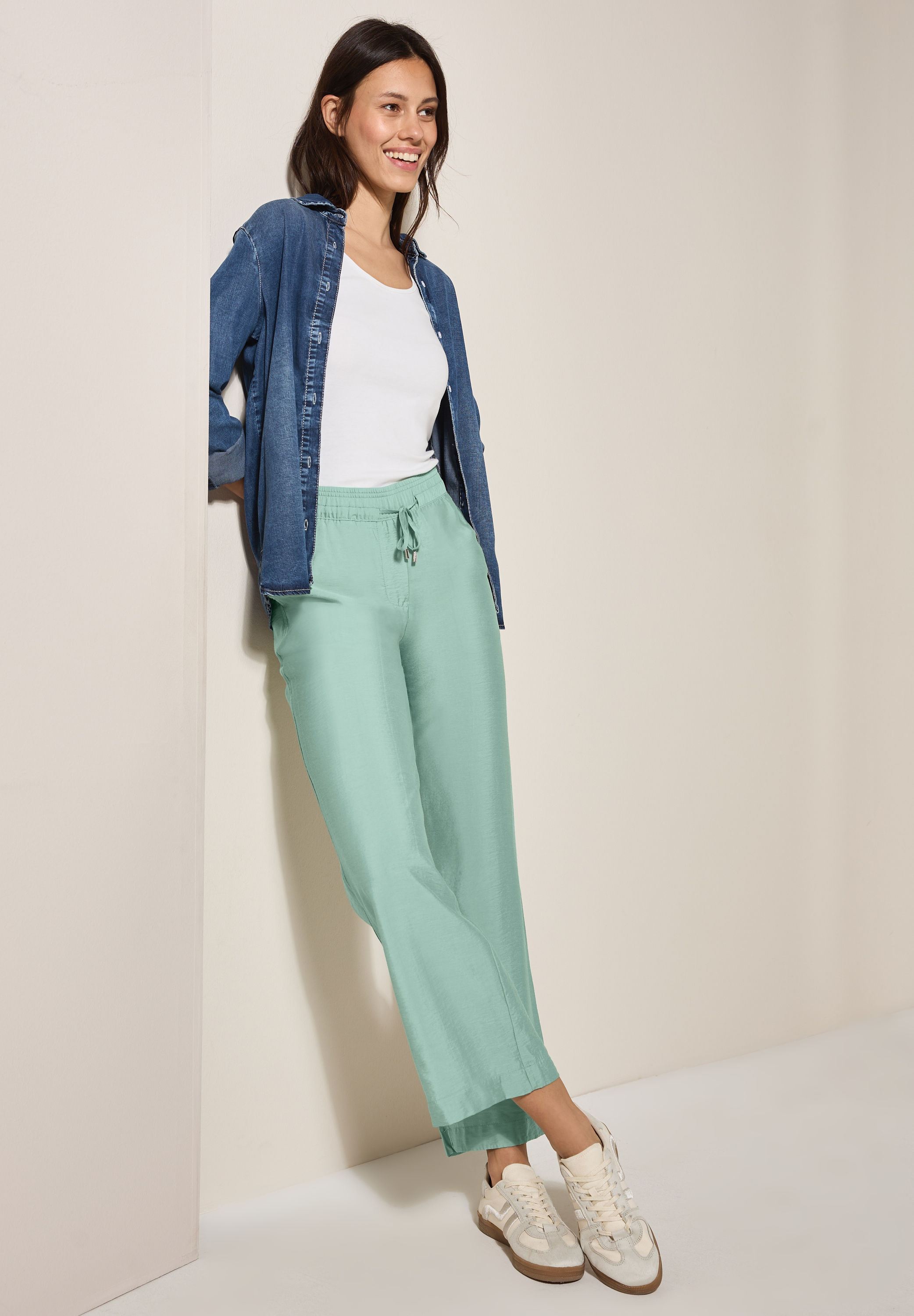 Wide Leg Strukturhose