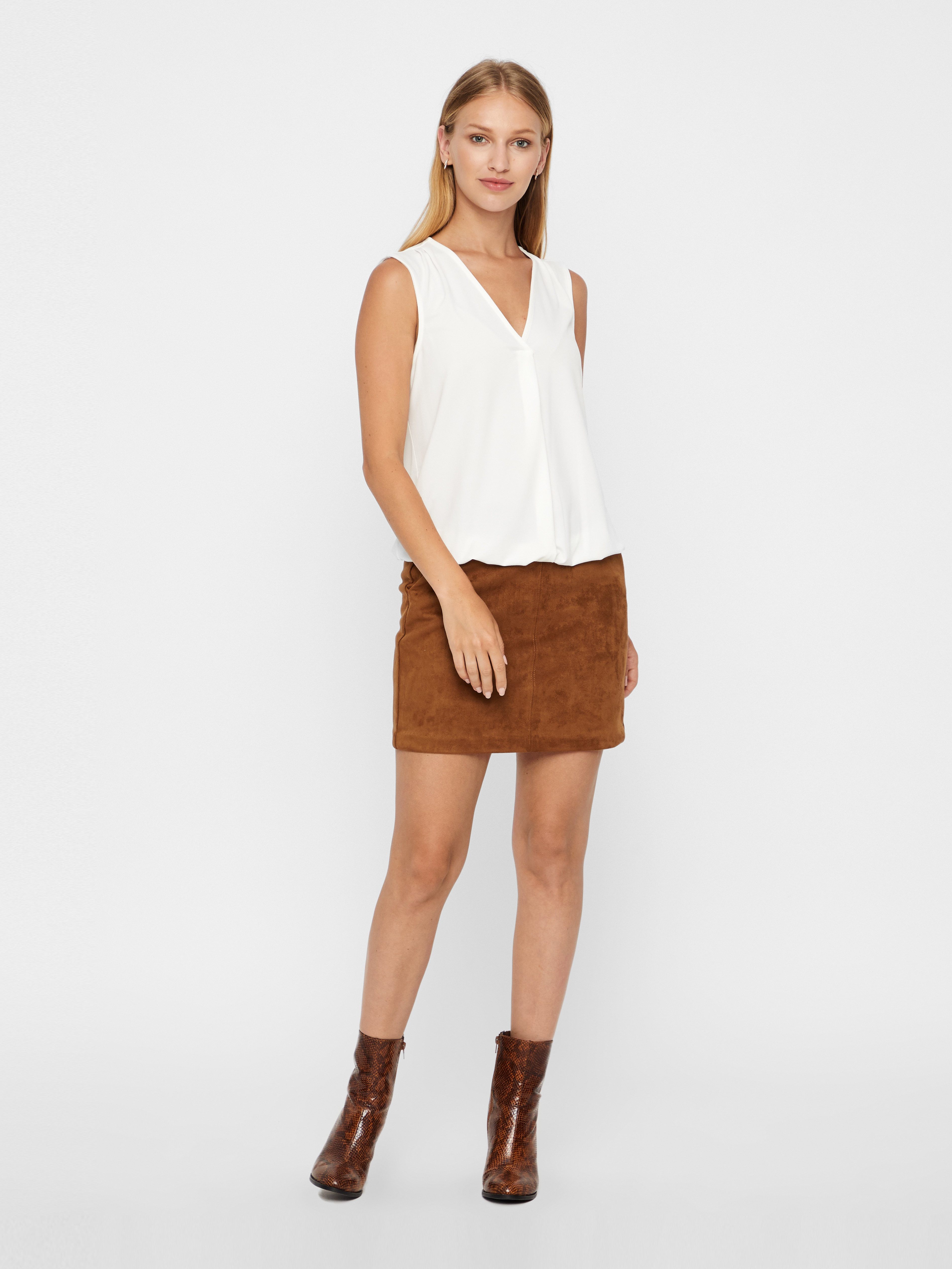 VMDONNADINA FAUXSUEDE SHORT SKIRT NOOS