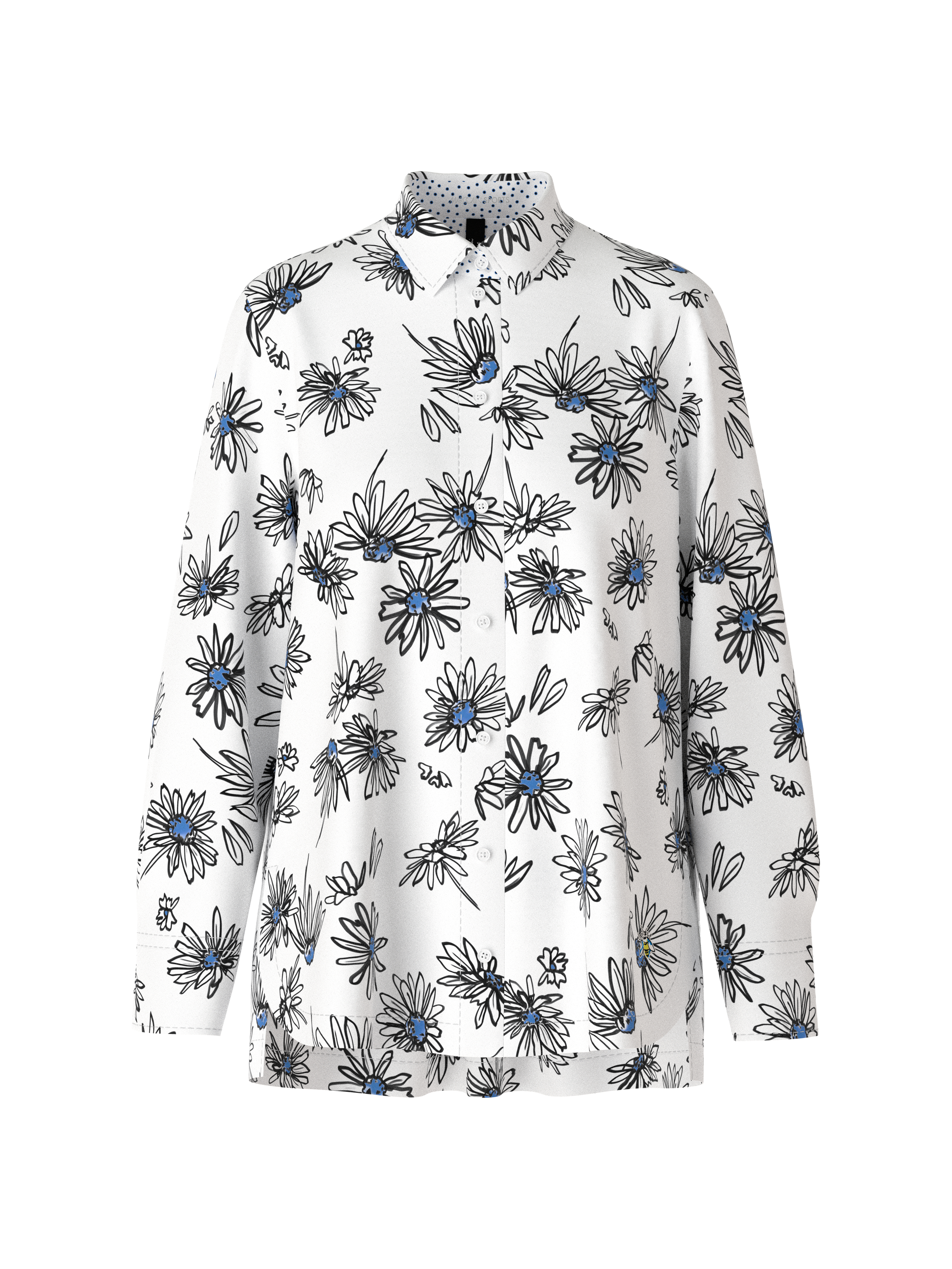 Geblümte Bluse "Rethink Together"