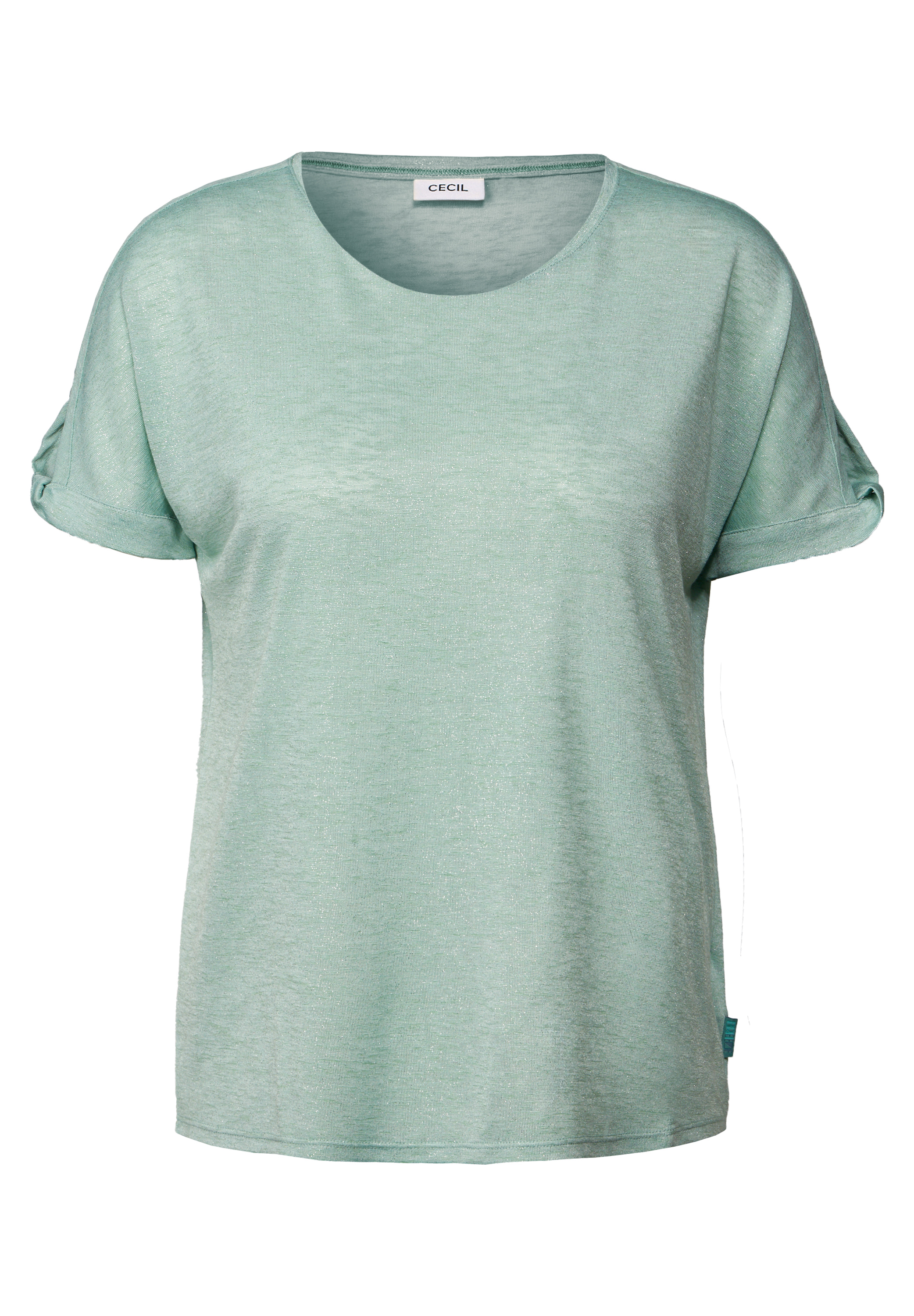 Leinen-Look Glitzer-Shirt