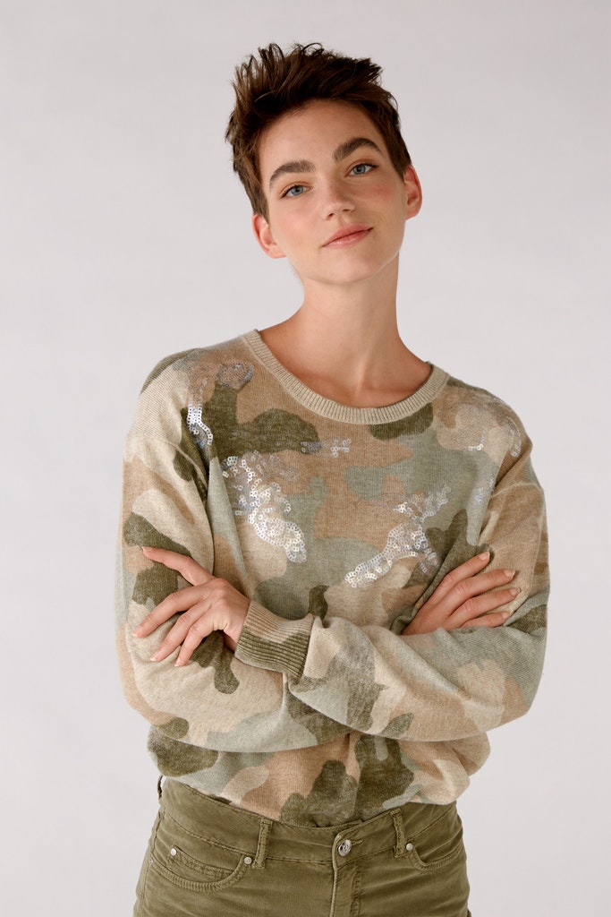 Sweatshirt mit Camouflage-Muster