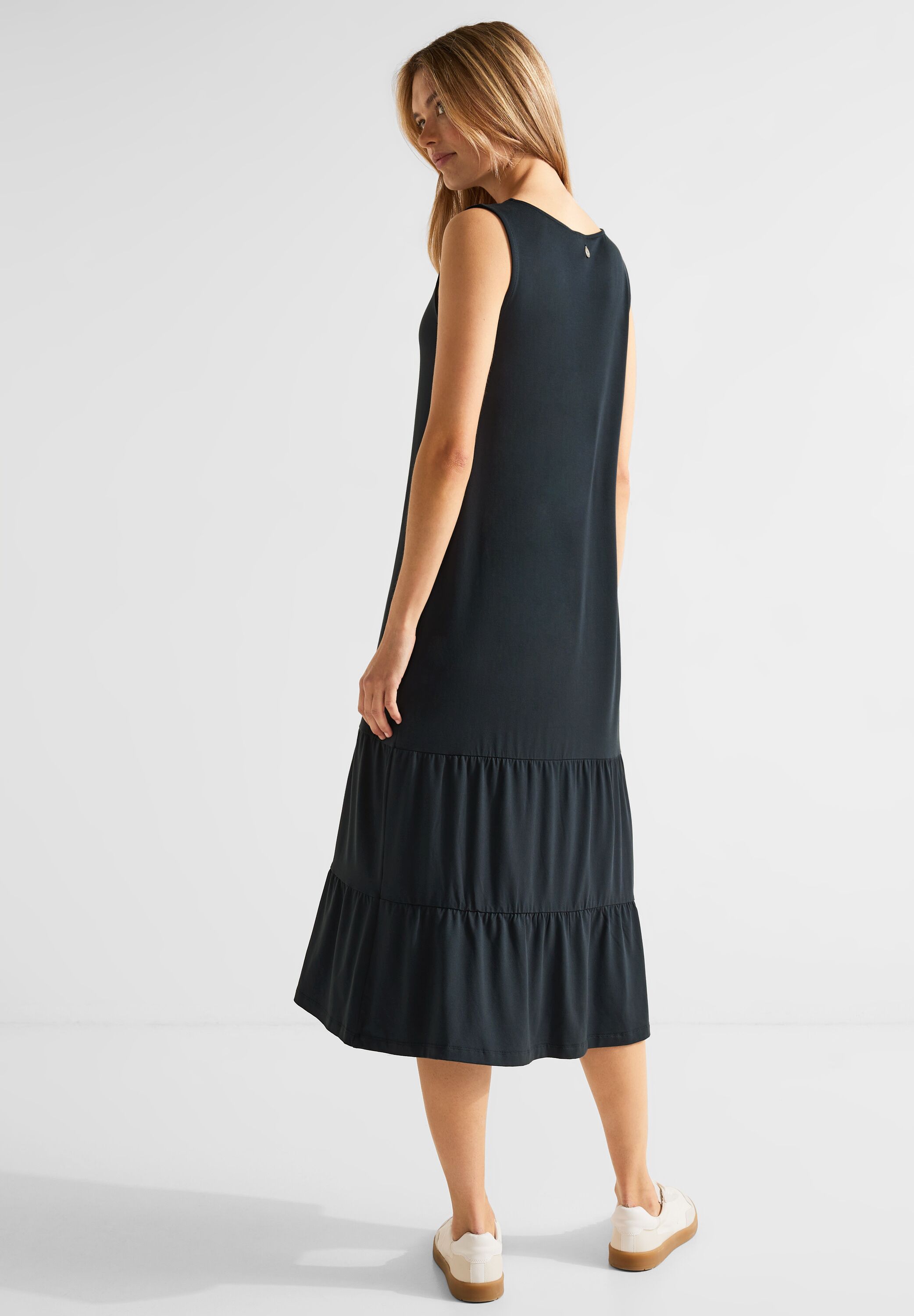 Unifarbenes Jerseykleid