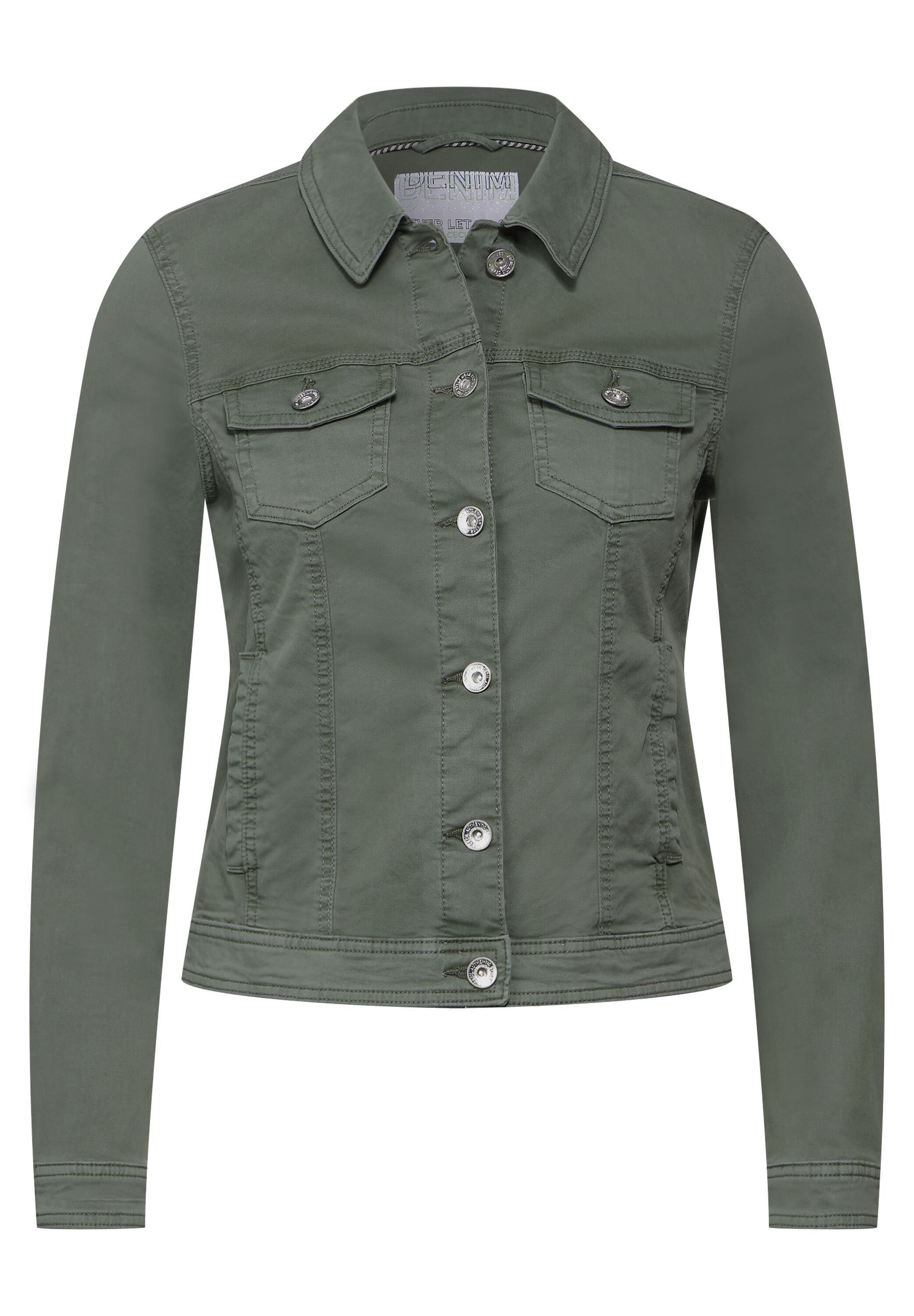 Jeansjacke in Farbe
