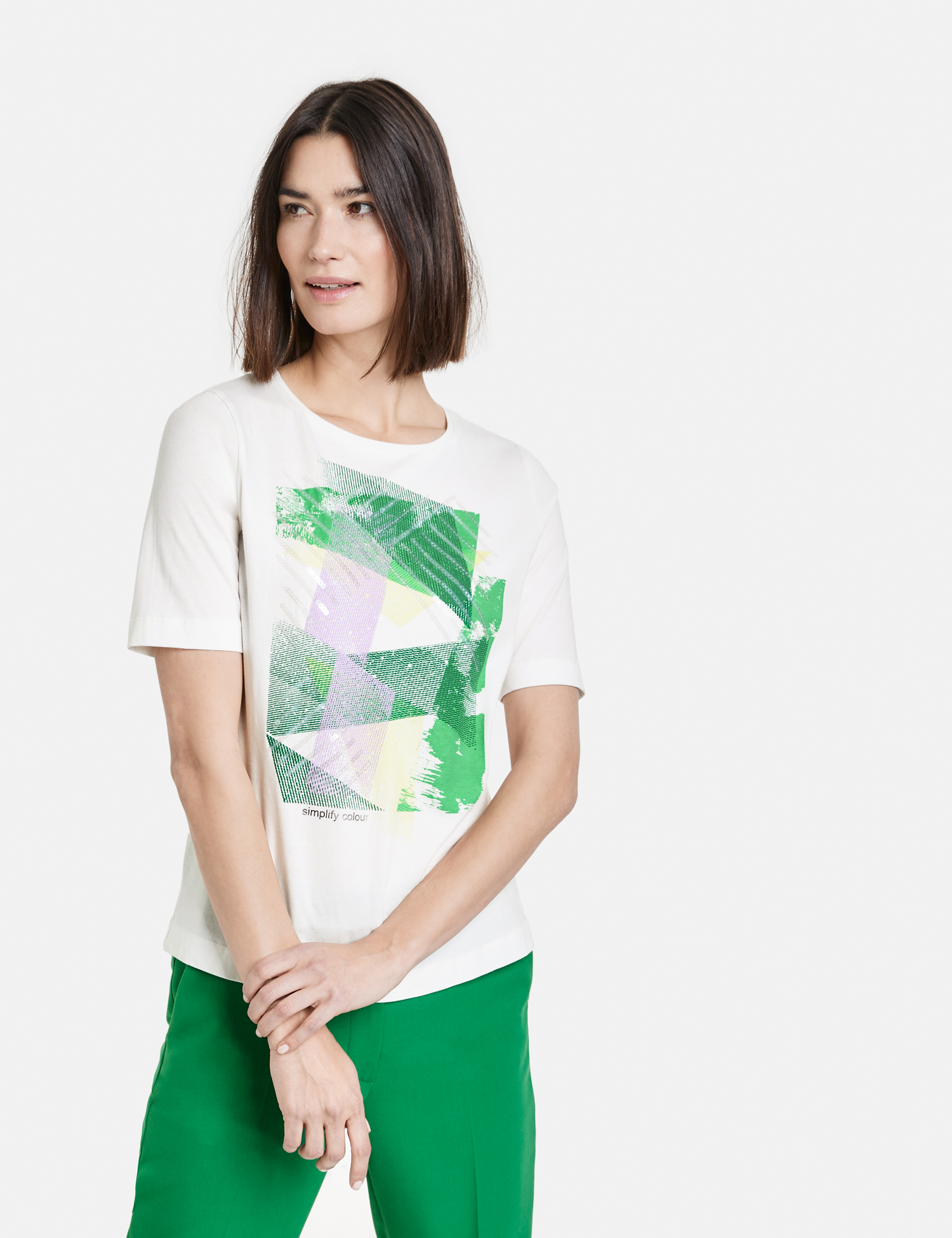 Halbarmshirt mit Pailetten