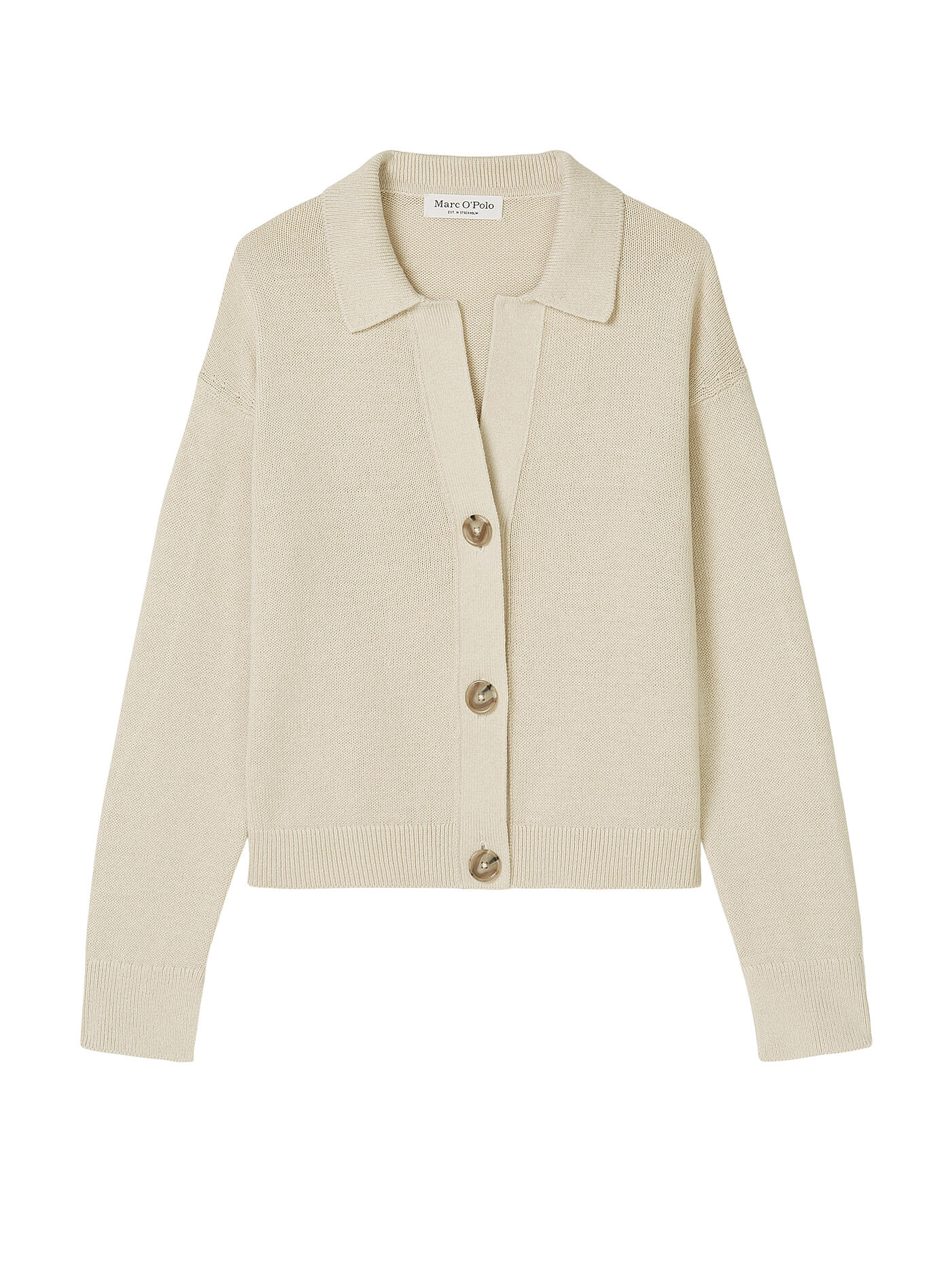 Cardigan mit Polokragen
