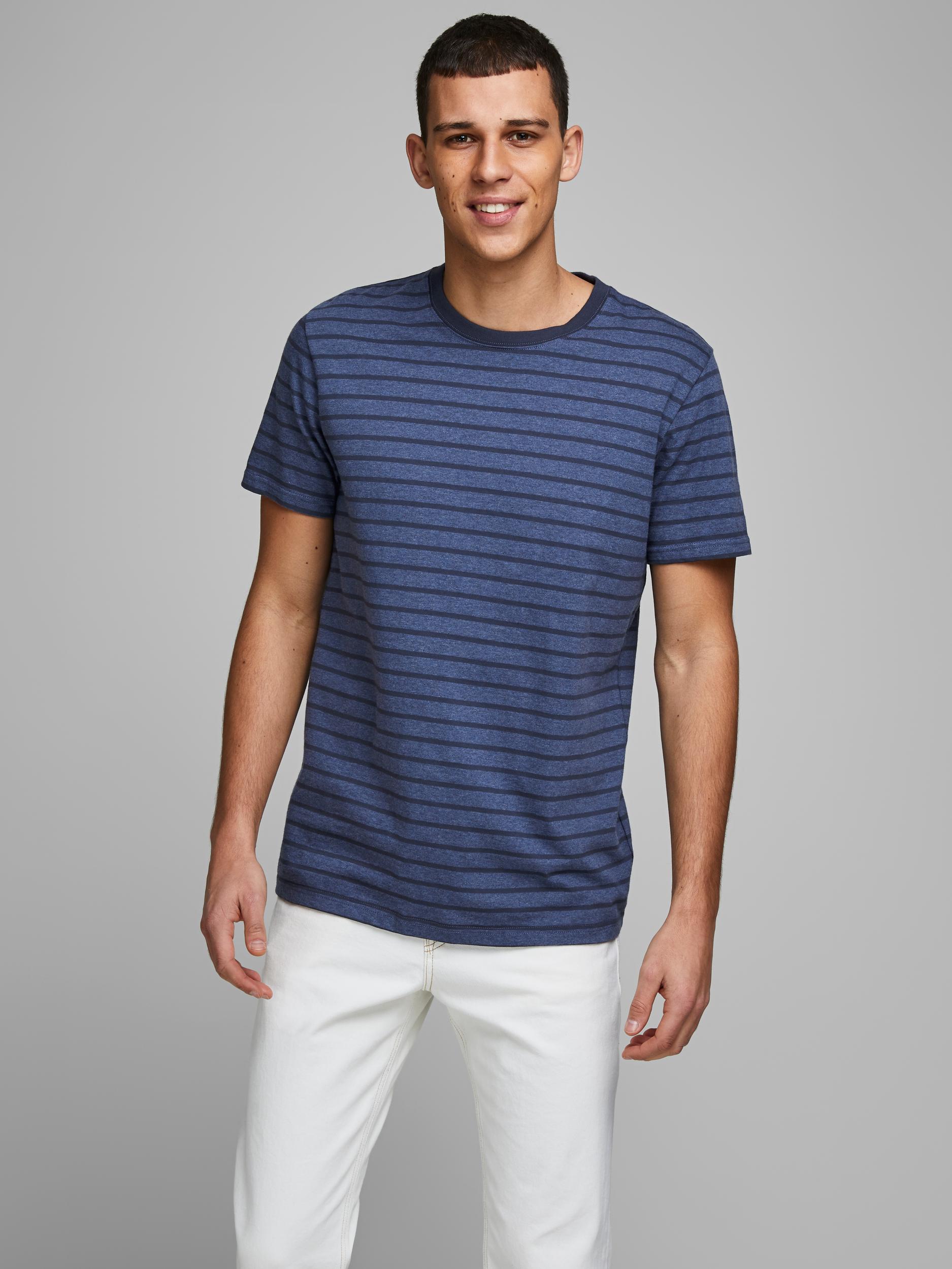 JJESTRIPED TEE SS CREW NECK STS