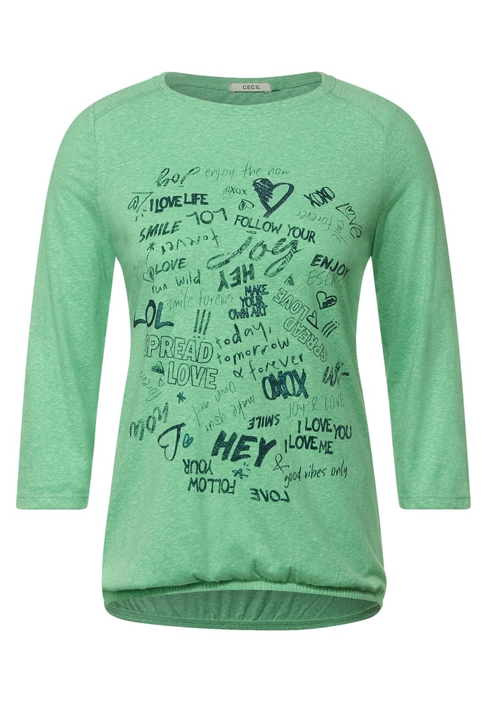 Shirt mit Wording Print