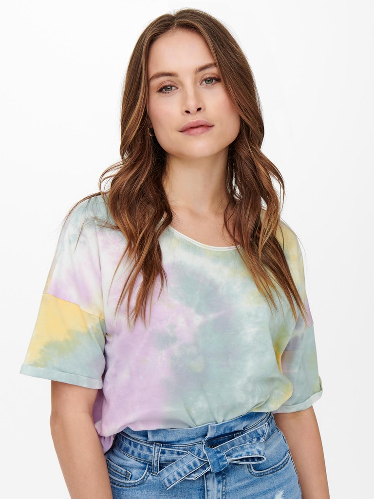 ONLZOEY BLUE TIE DYE SS TEE QYT WVN