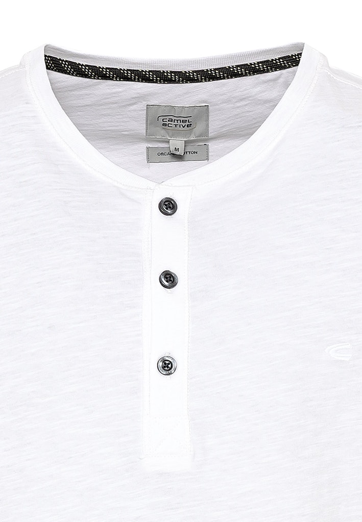 Kurzarm Henley aus Organic Cotton