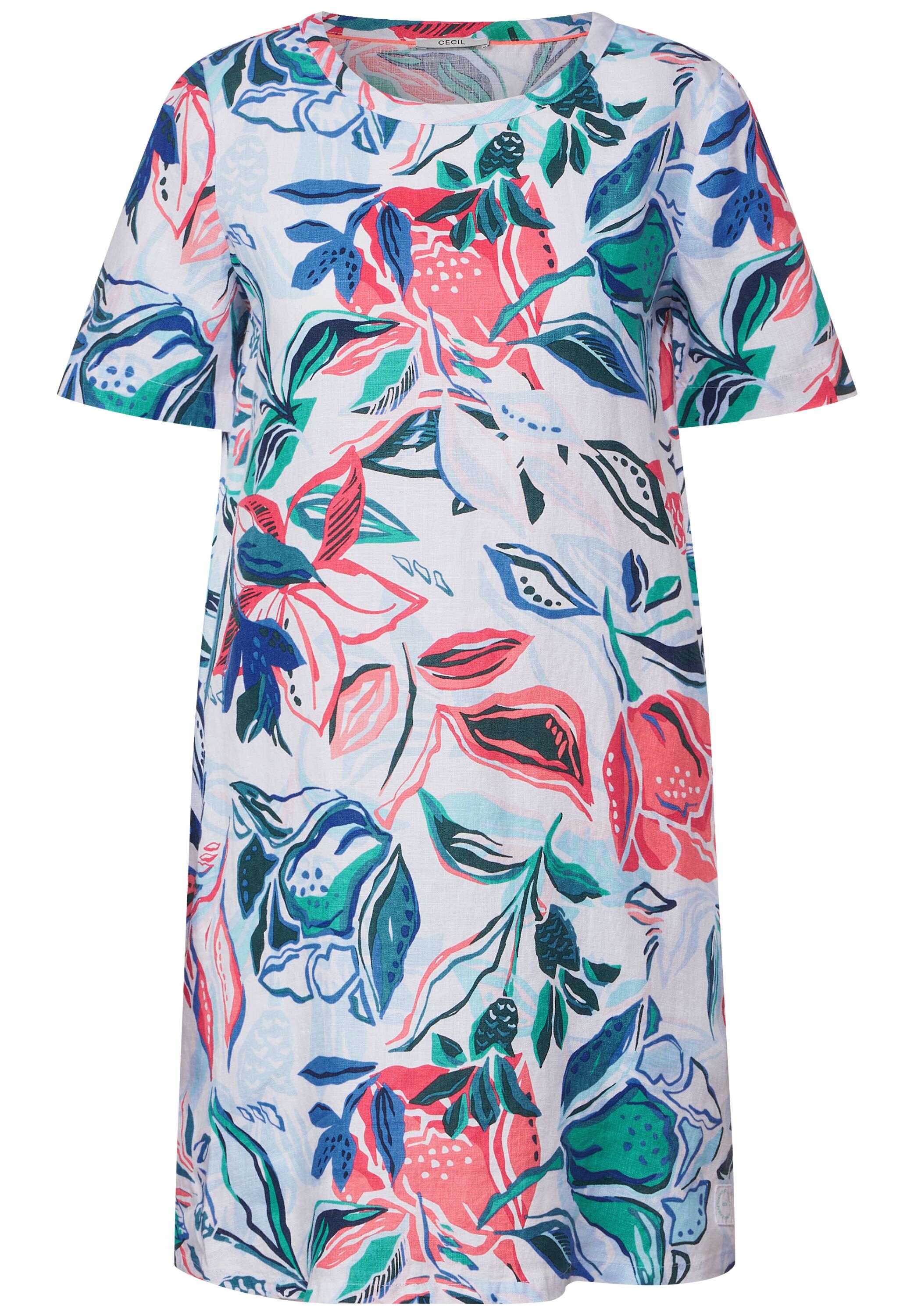 Leinenkleid mit Blumenprint