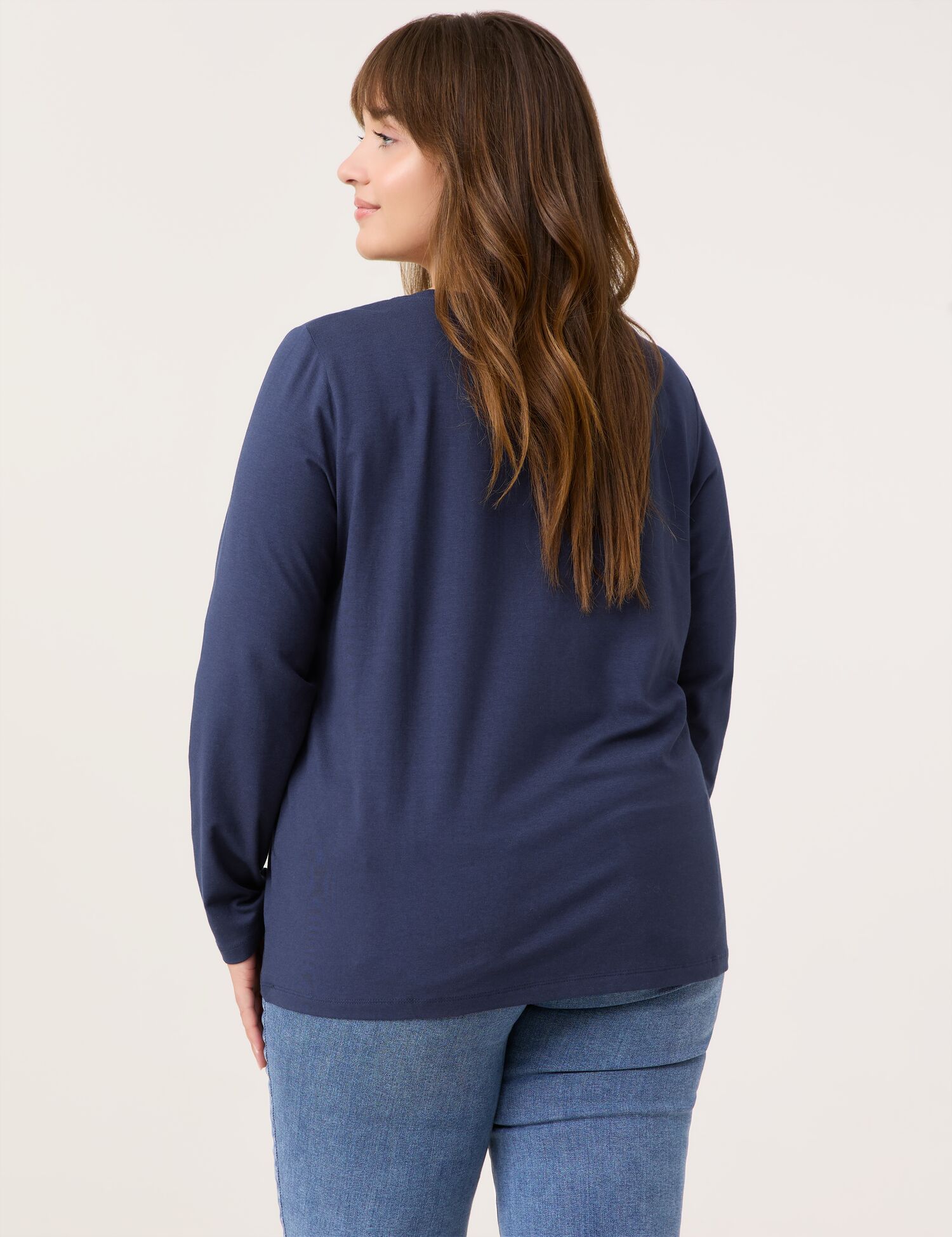 Langarmshirt mit Perlen-Wording
