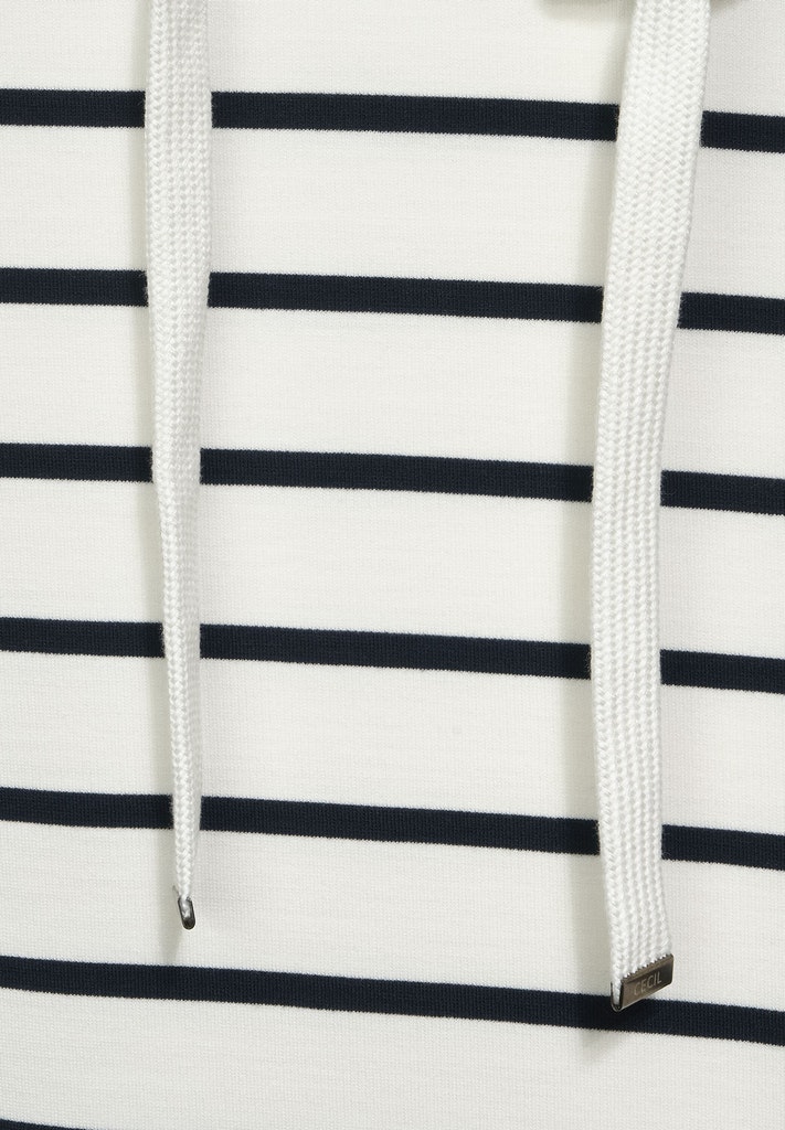 Kapuzenshirt mit Streifen | vanilla white | XL | 4063041190259