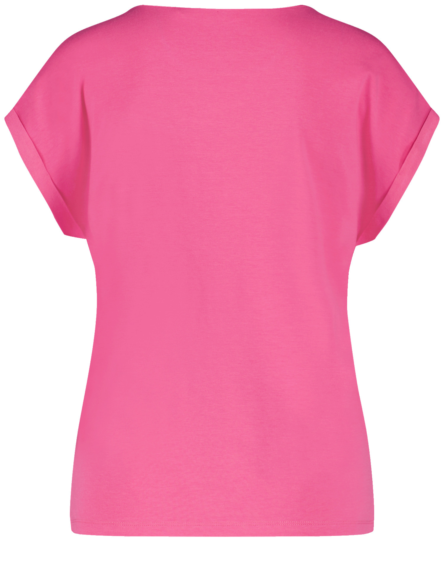 Kurzarmshirt mit Material-Patch und Ziersteinchen