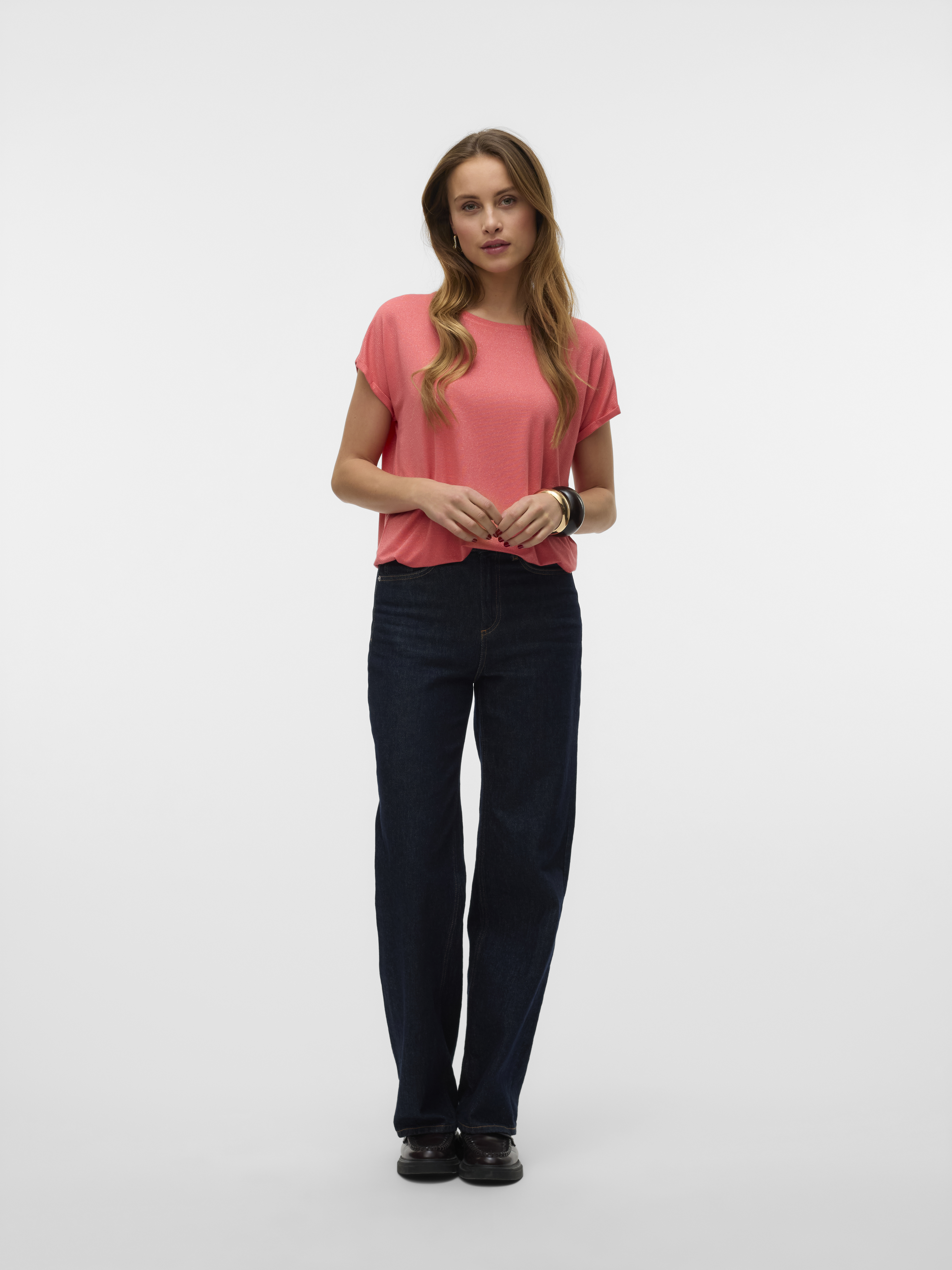 VMLAVA GLITTER SS TOP STRIPE JRS NOOS