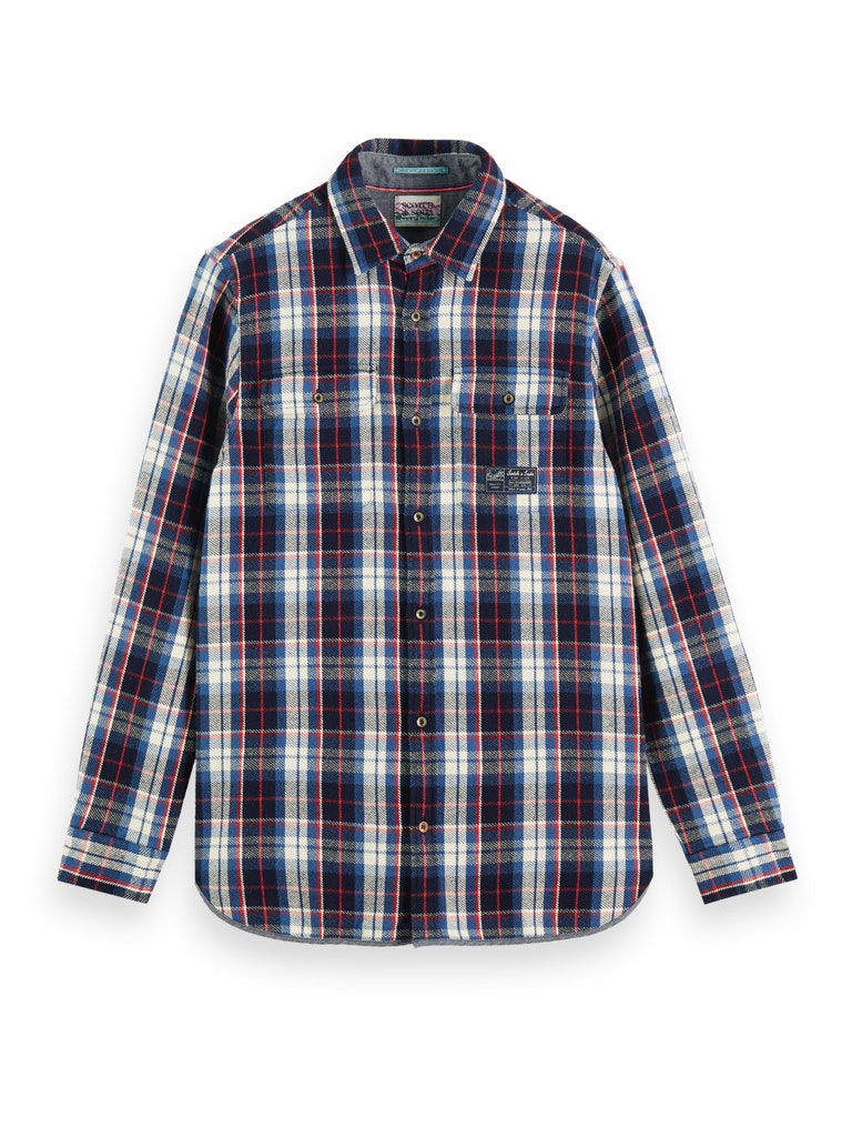 Regular fit Mid-weight cotton flann