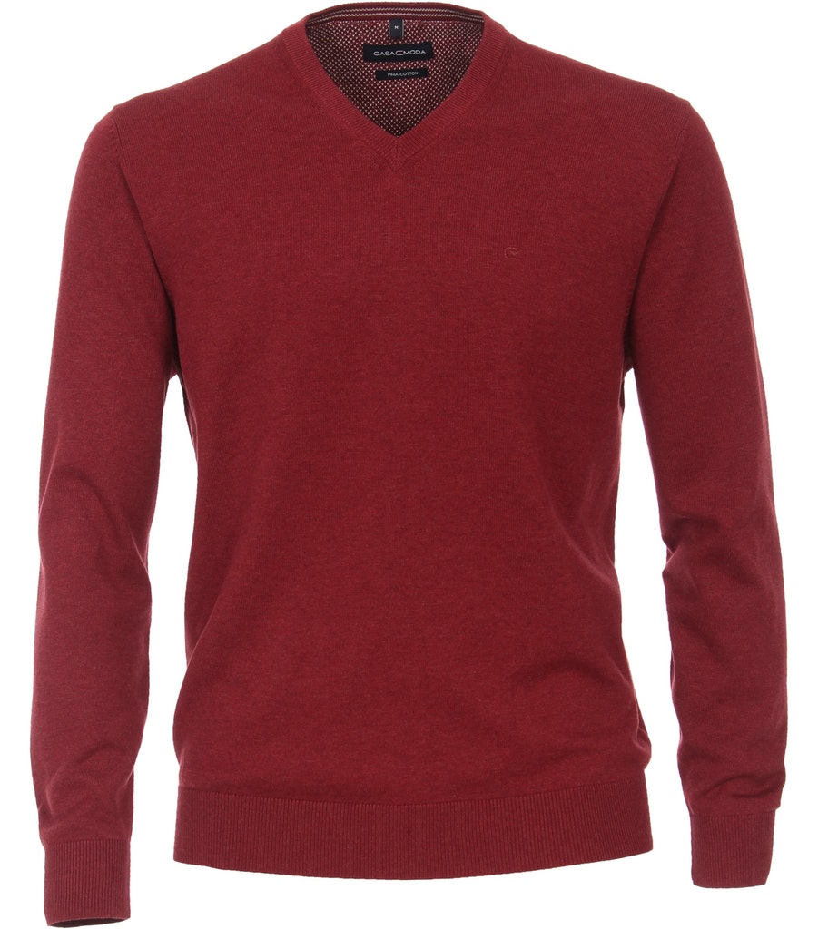 Pullover mit V-Ausschnitt uni 004430
