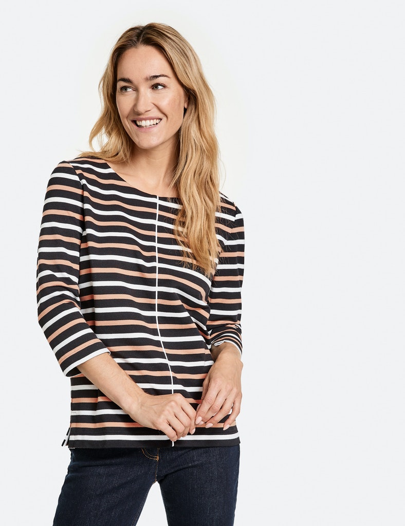 Geringeltes 3/4 Arm Shirt