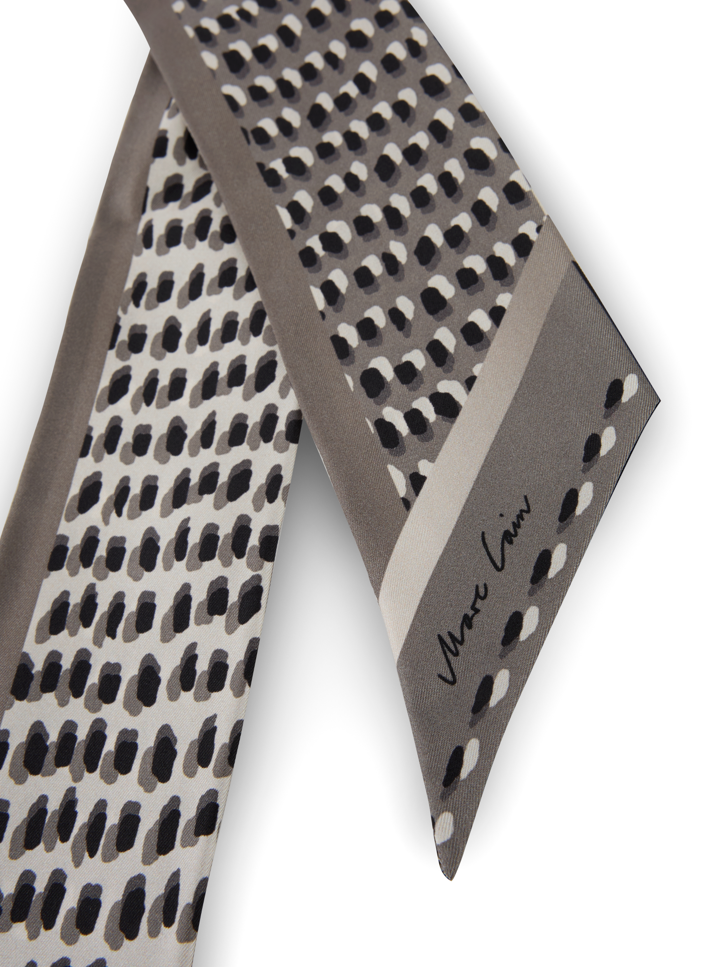 Schmaler Seidenschal mit Print