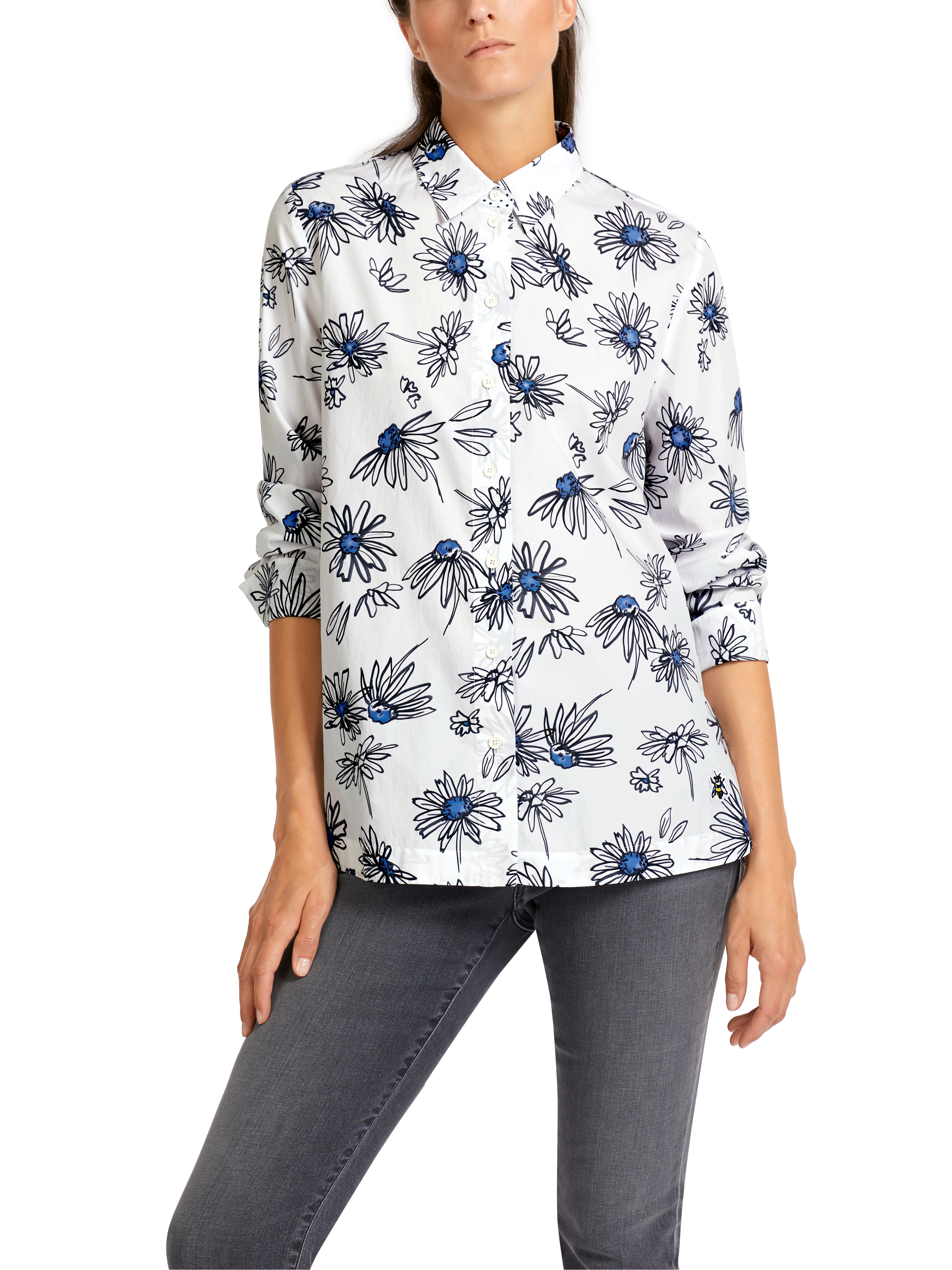 Geblümte Bluse "Rethink Together"