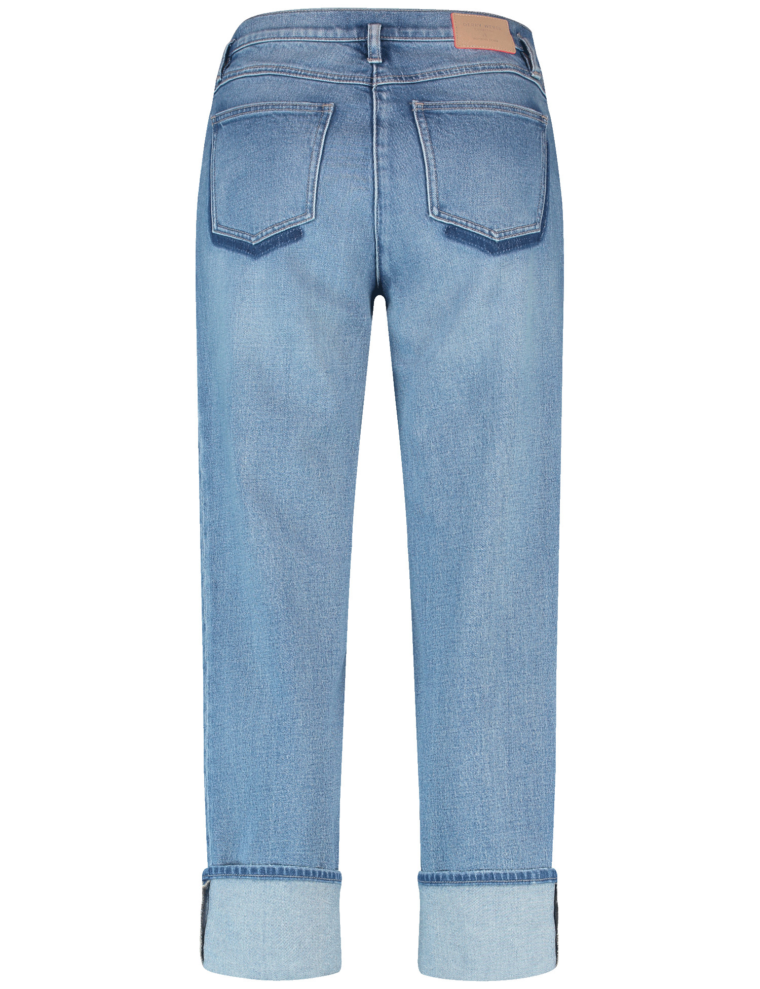 7/8 Jeans mit breitem Saumaufschlag