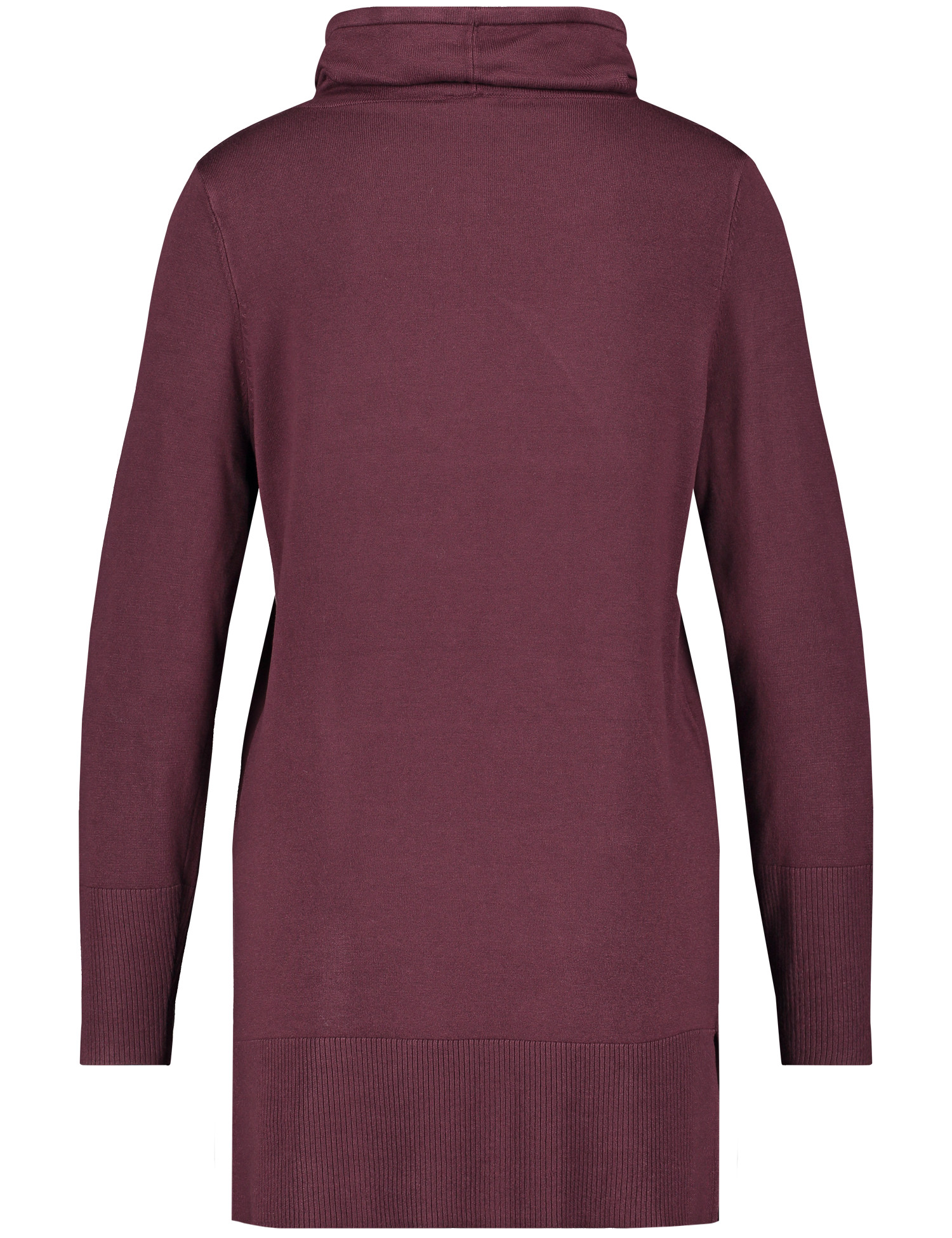 Longpullover mit halsfernem Kragen