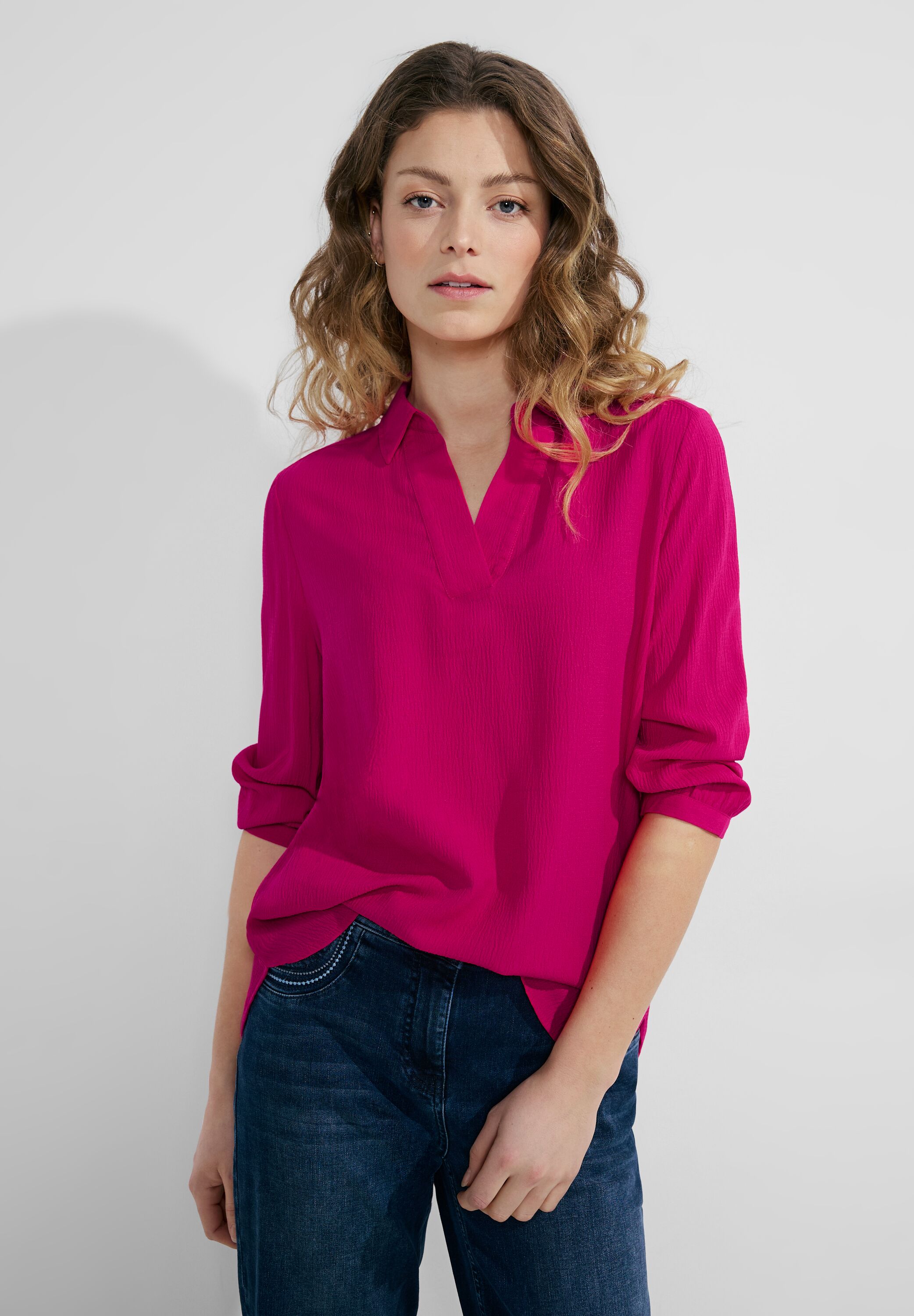 3/4 Seersucker Bluse