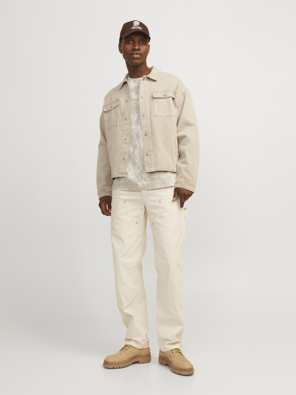 JORBORA TIE DYE TEE SS CREW NECK BLK