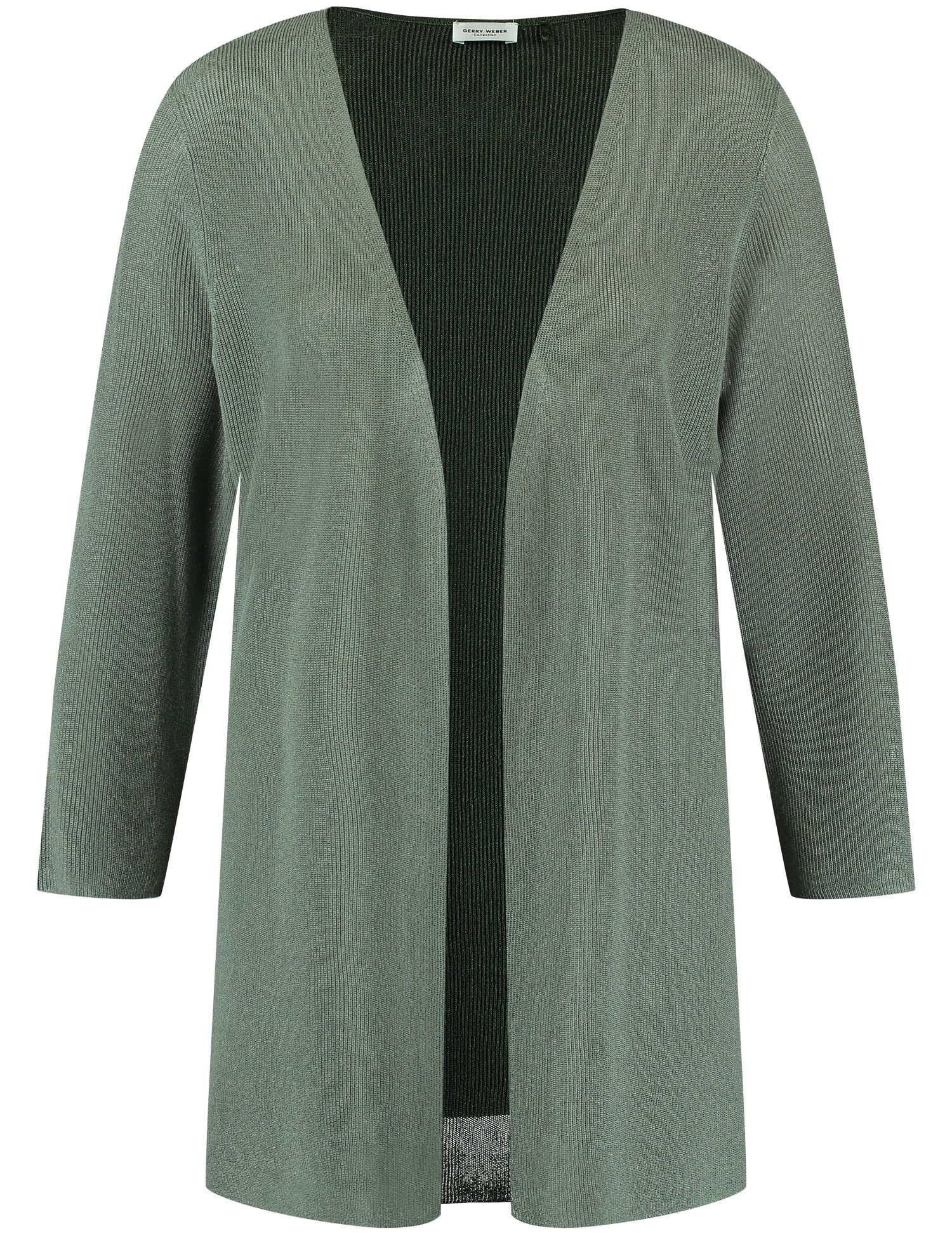 Offene Strickjacke in Rippstrick