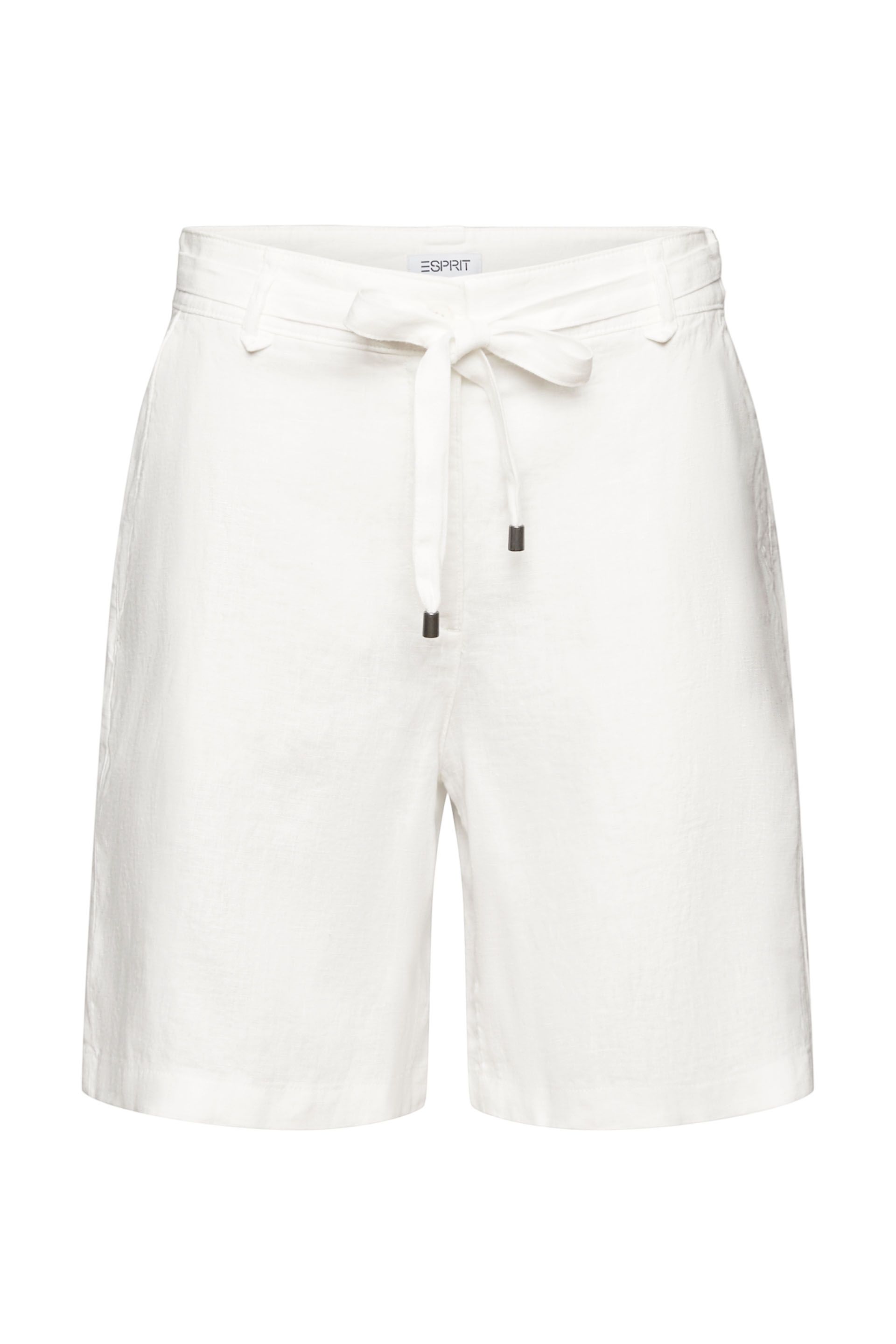 Bermudashorts aus ungefärbtem Leinen