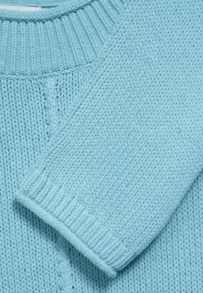 Strick-Pullover in Unifarbe