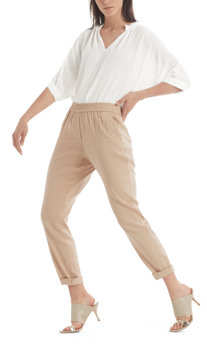 Sommerliche Hose aus Leinenmix
