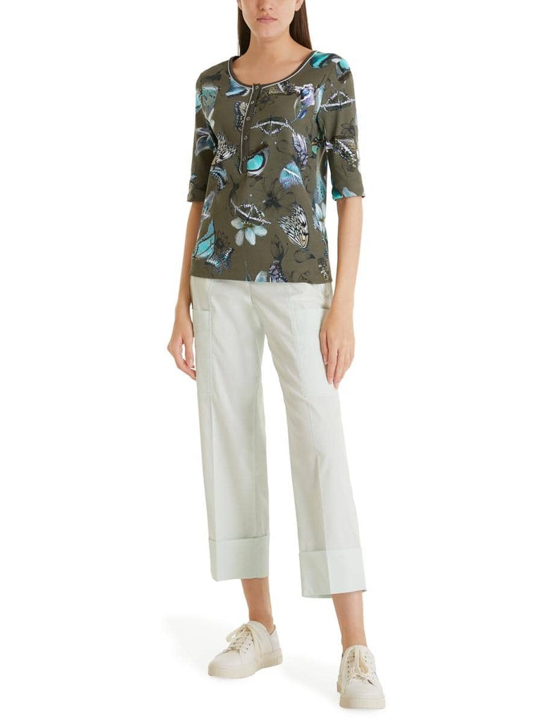 Baumwollshirt mit Butterfly-Print