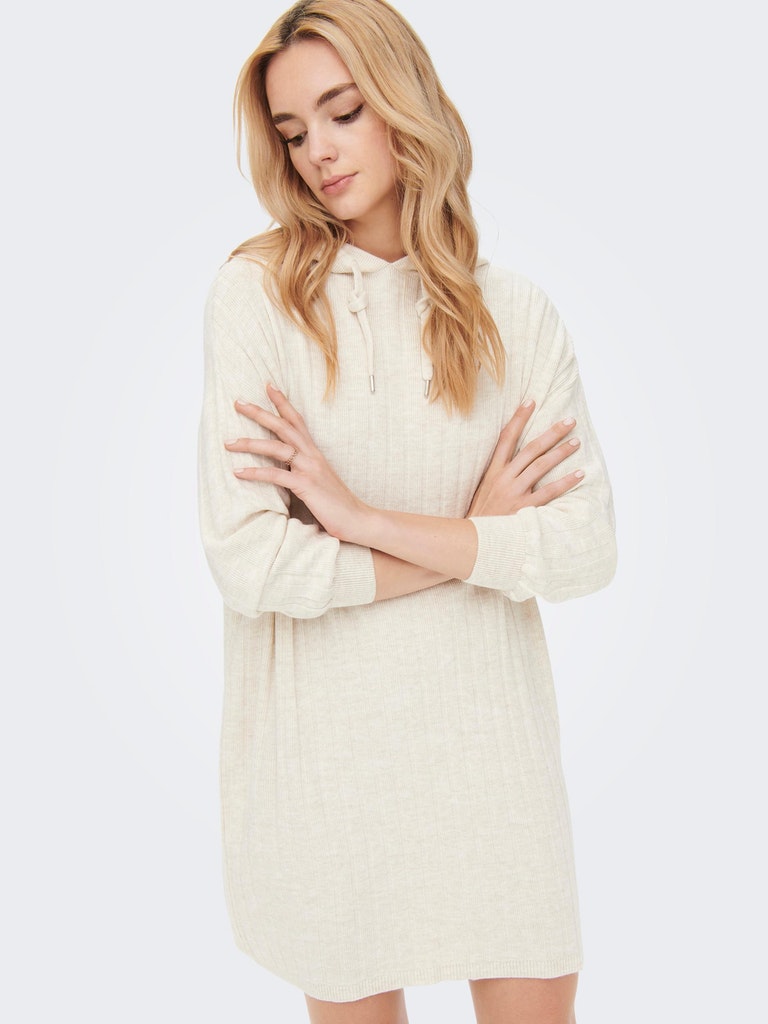 ONLCAREY L/S LONG HOOD DRESS KNT