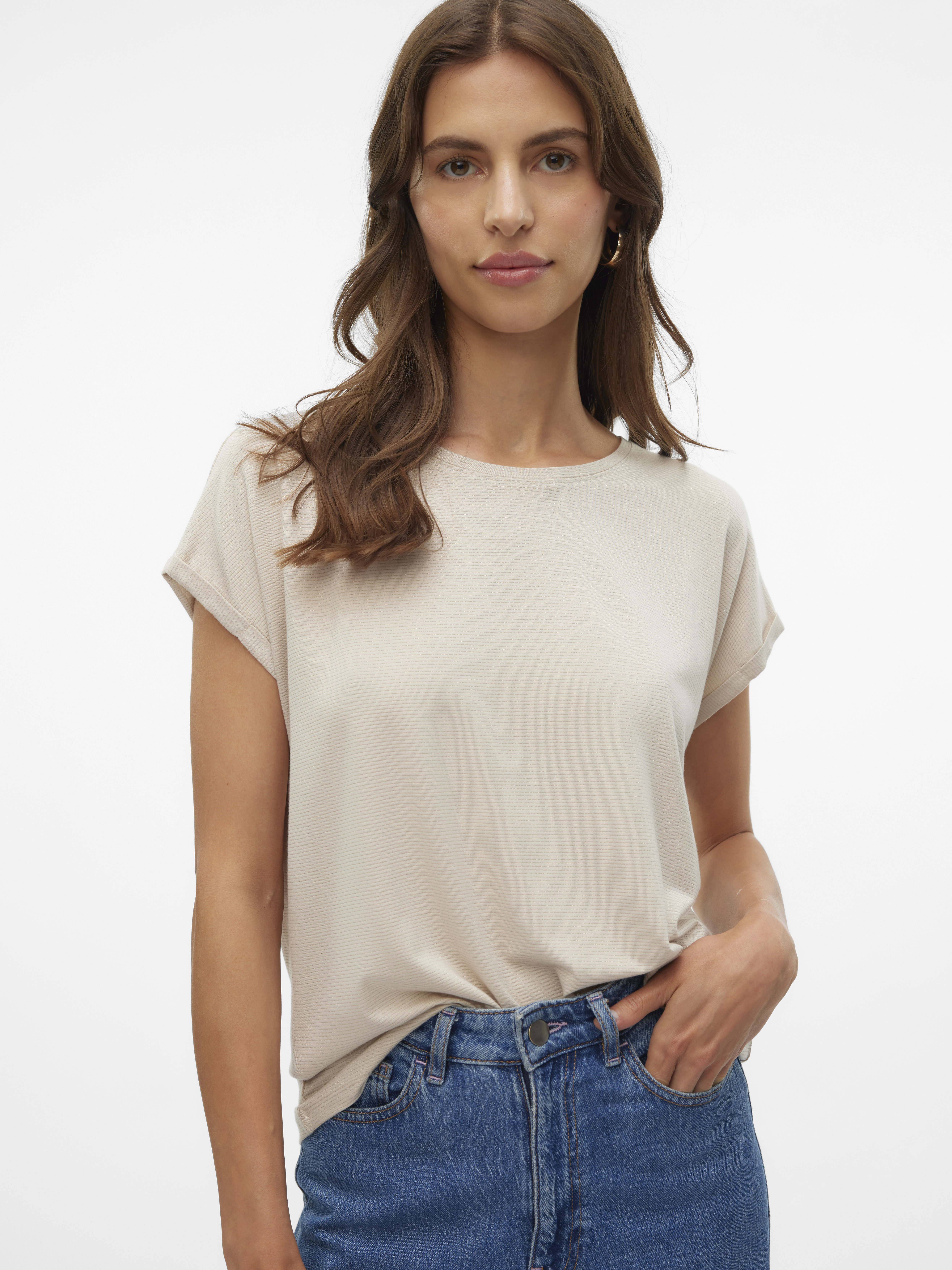 VMLAVA GLITTER SS TOP STRIPE GA JRS NOOS