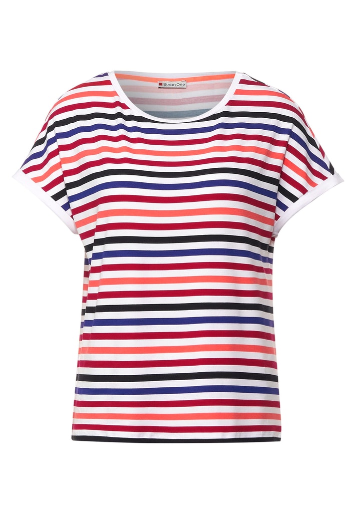 T-Shirt mit Streifenmix