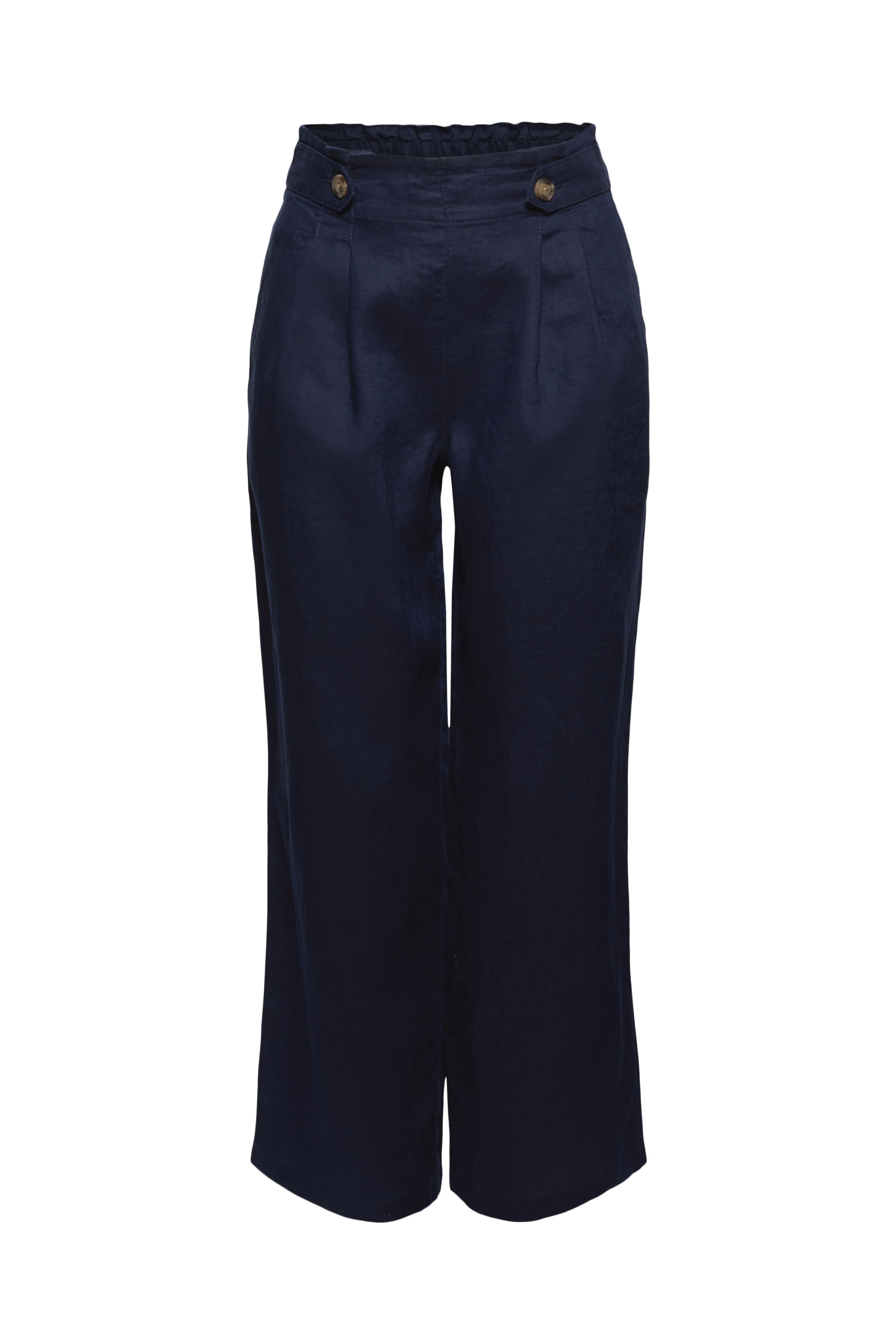 Aus 100% Leinen: Culotte mit elastischem Bund