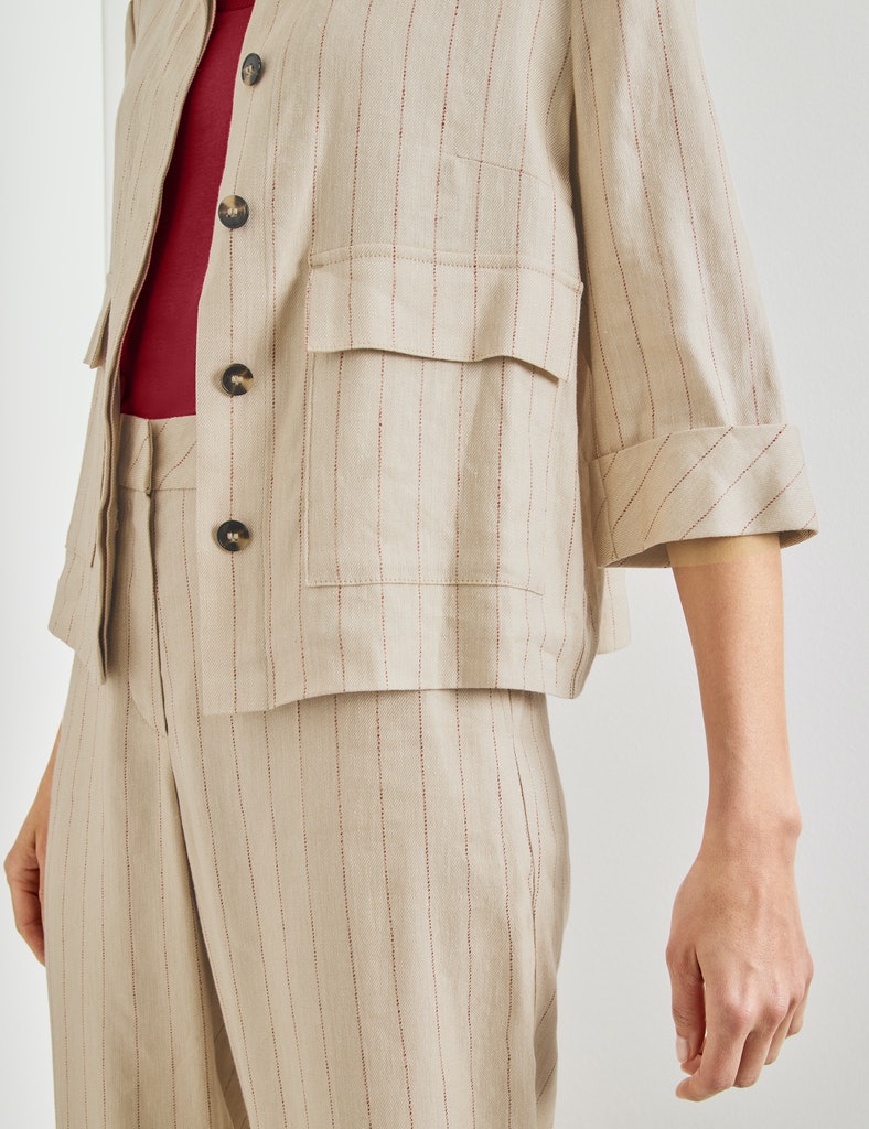 Blazer mit Nadelstreifen