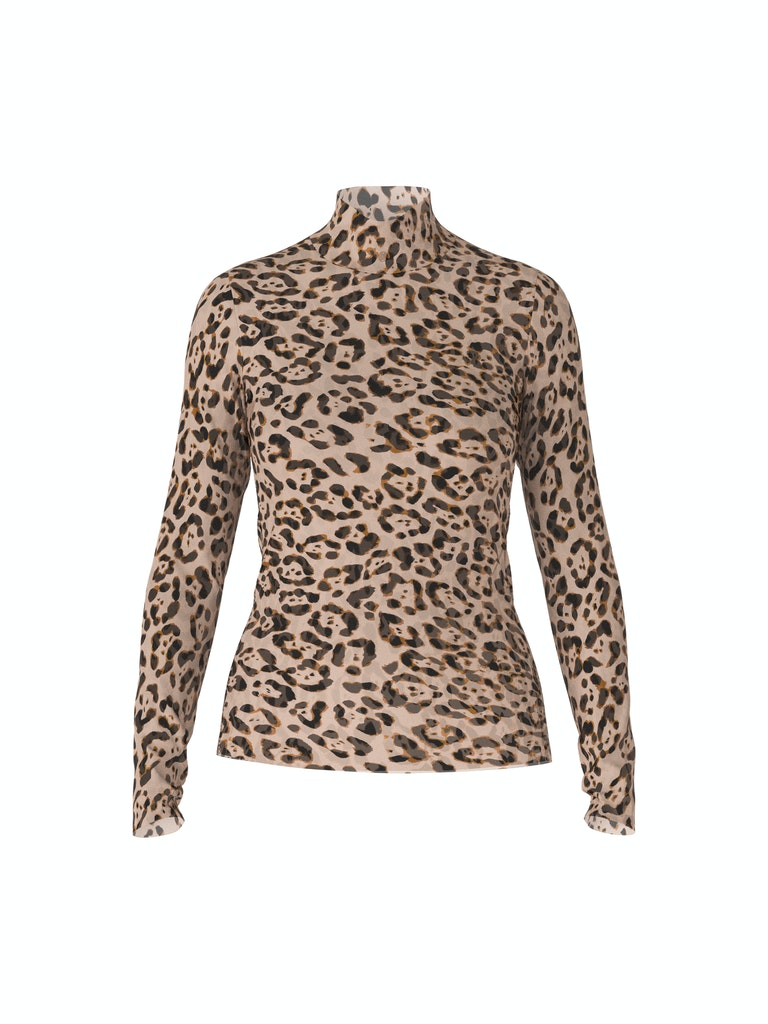 Netzshirt im Leo-Muster