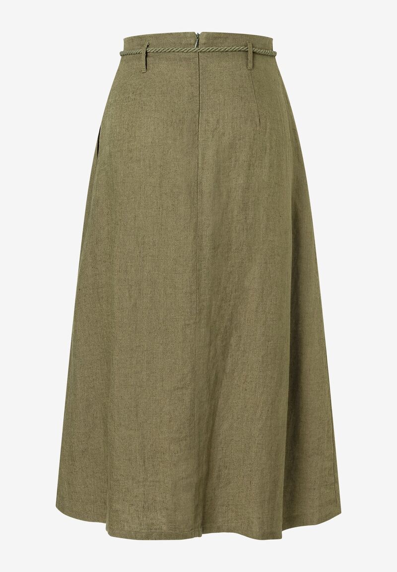 Leinenrock mit Kordel  tundra olive  Sommer-Kollektion