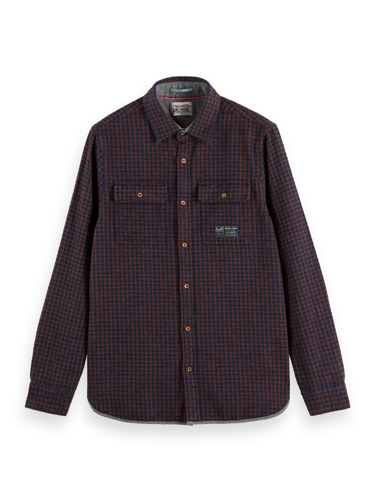 Regular fit Mid-weight cotton flann