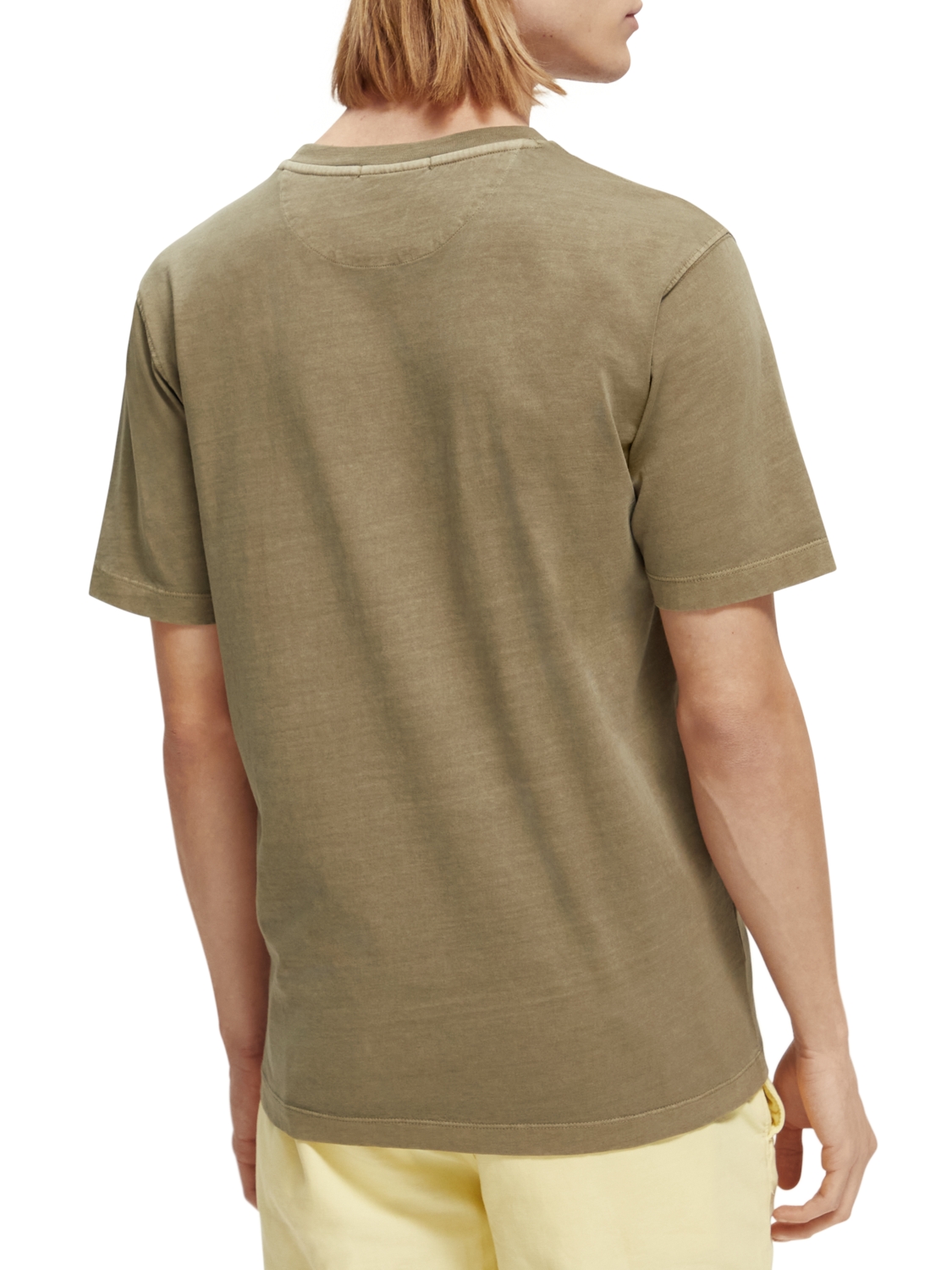 Garment dye logo embroidery tee