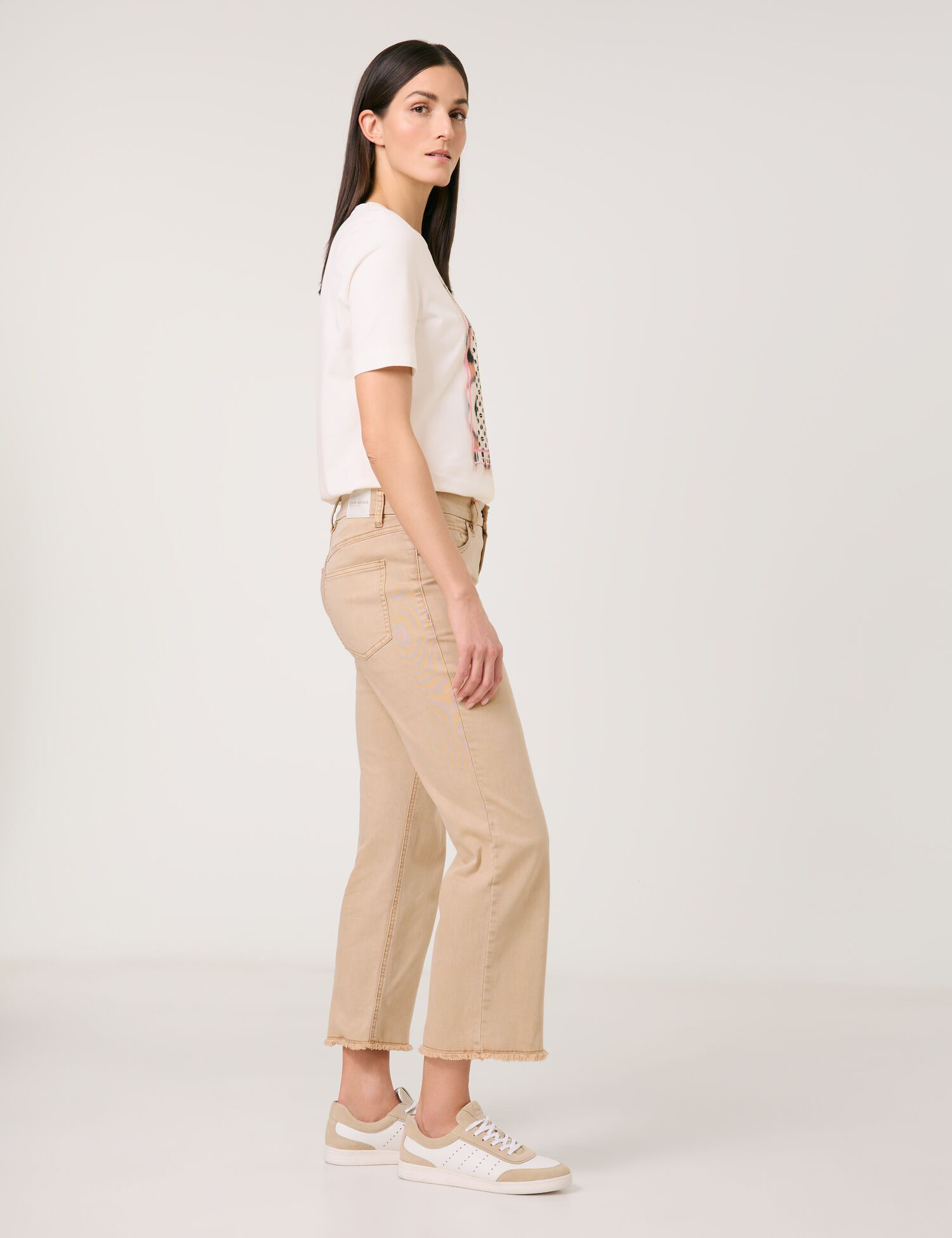 5-Pocket Jeans MAR꞉LIE FLARED FIT mit fransigem Saum